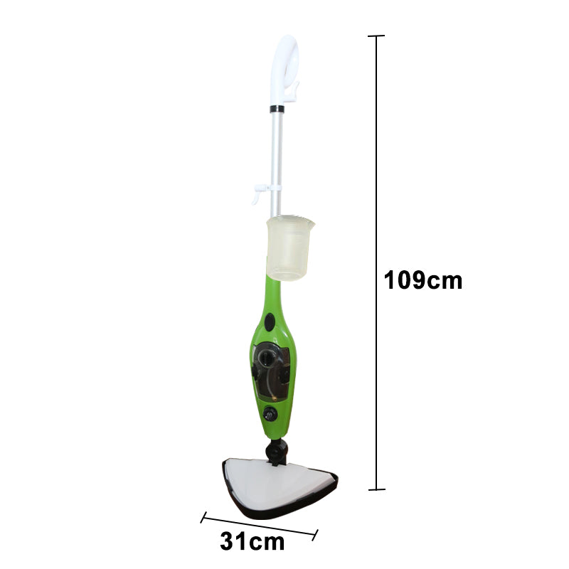 10-in-1 360° Steam Mop Floor Cleaner with Adjustable Handle - Multi-Surface Steam Cleaning for Hardwood, Tile & Kitchen Floors - Perfect for Home, Office & Pet Hair Removal