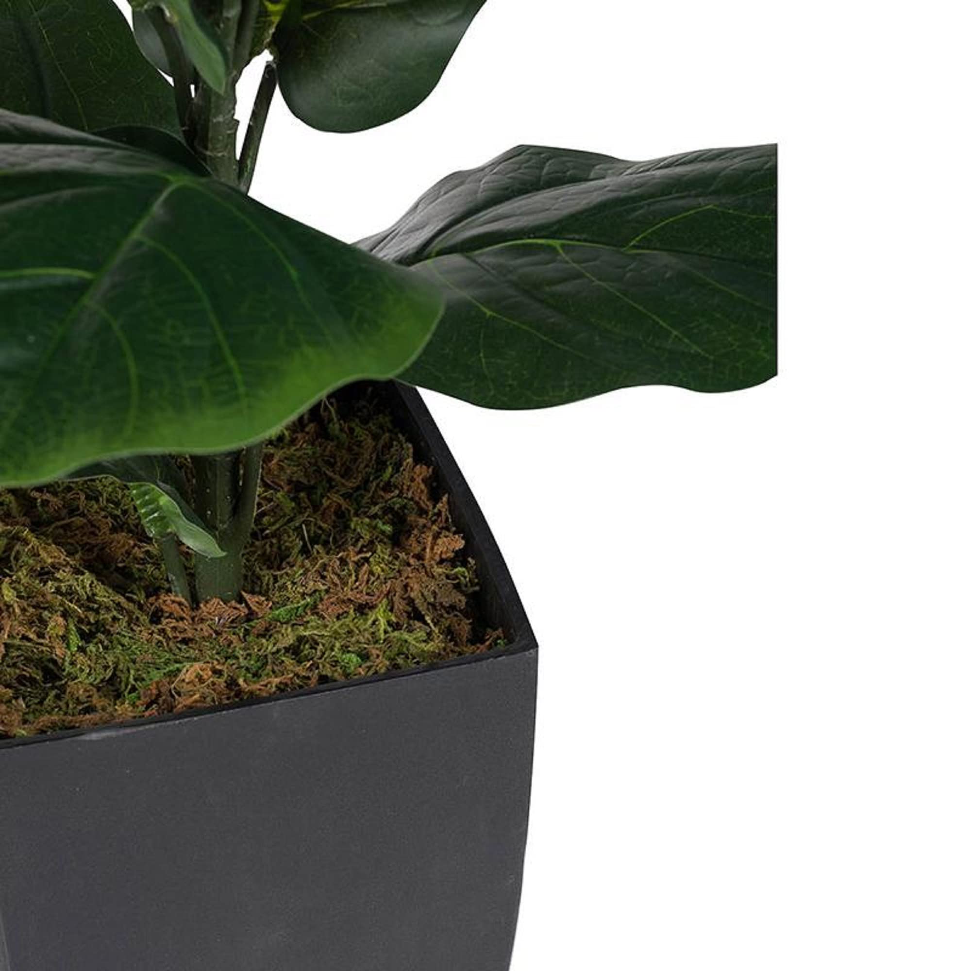 A&B Home 29877 Artificial Potted Fiddle-Leaf Fig Plant - 24