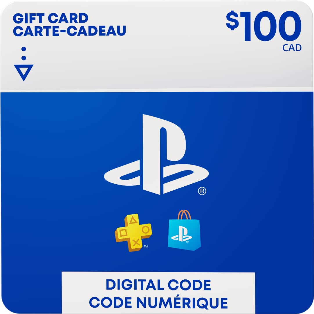 $100 PlayStation Store Gift Card - Digital Code for Canada | Perfect for Gaming Gifts & Online Purchases