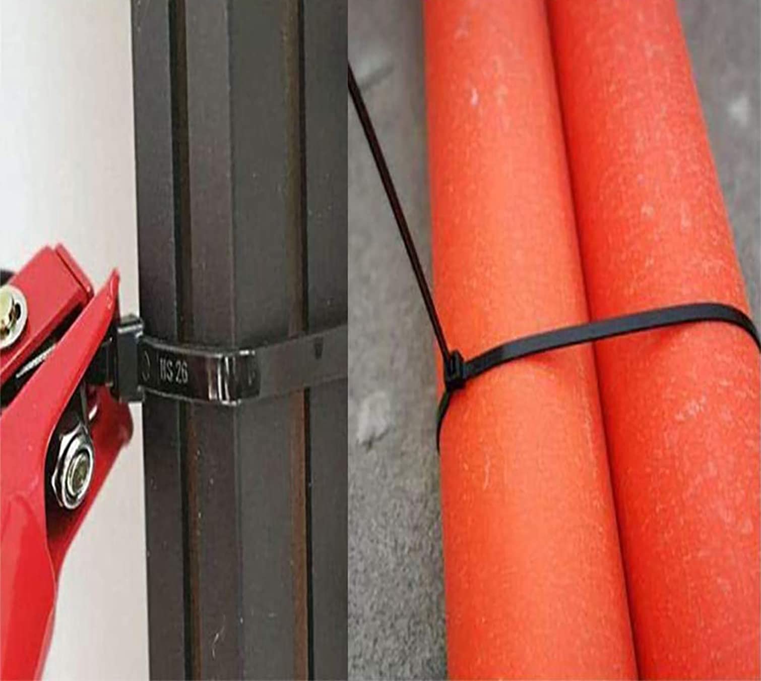 40 Inch Heavy Duty Extra Large Zip Ties - 200LBS Tensile Strength, Black Outdoor Cable Ties (19 Pack) for Securing Wires, Bundling Cables, Organizing Tools & Garden Use