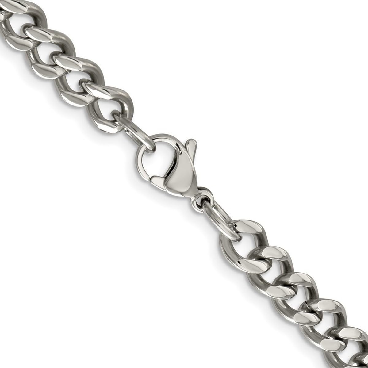 Stainless Steel Curb Chain Necklace for Women & Men - 16 18 20 22 24 30 Inch Lengths | Durable Unisex Jewelry for Everyday Wear, Gifts & Layering