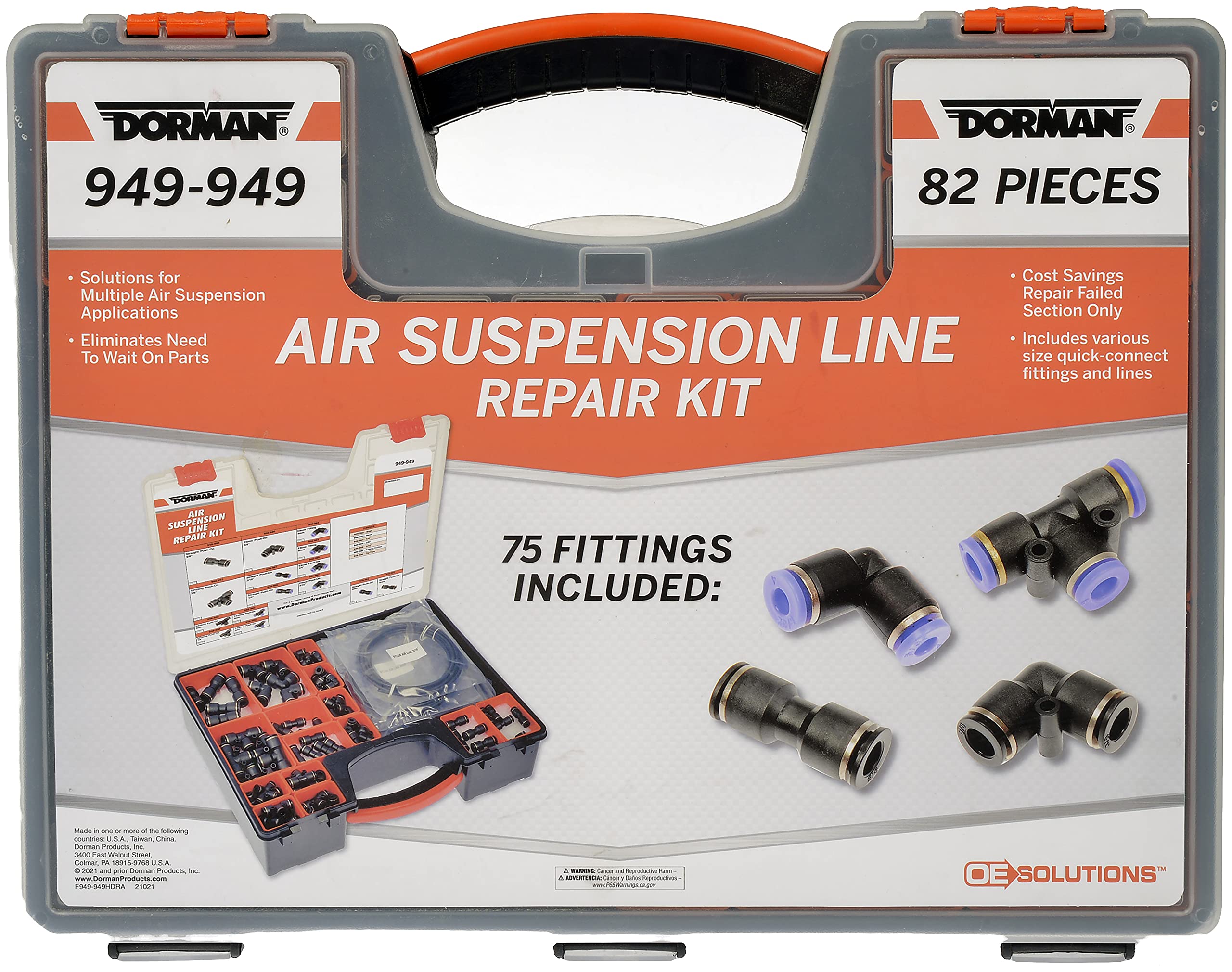 Dorman 949-949 Universal Air Suspension Compressor Line Repair Kit - Compatible with Most Vehicles - Perfect for Off-Roading, Towing & Heavy-Duty Use