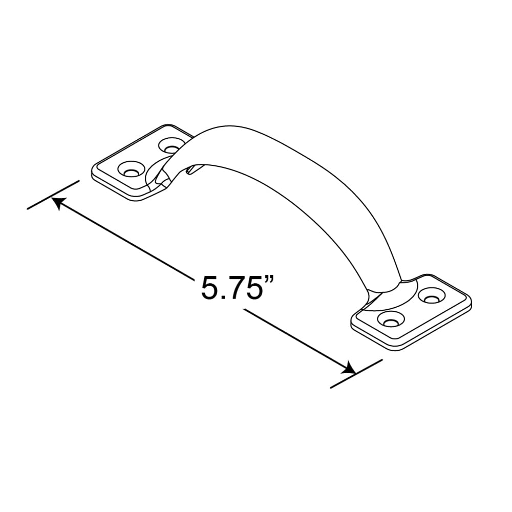 Prime-Line MP18707-1 5-3/4 Inch Steel Gate Pull with Zinc-Plated Finish (1 Pack) - Heavy Duty Door Handle for Fences, Gates, and Barn Doors