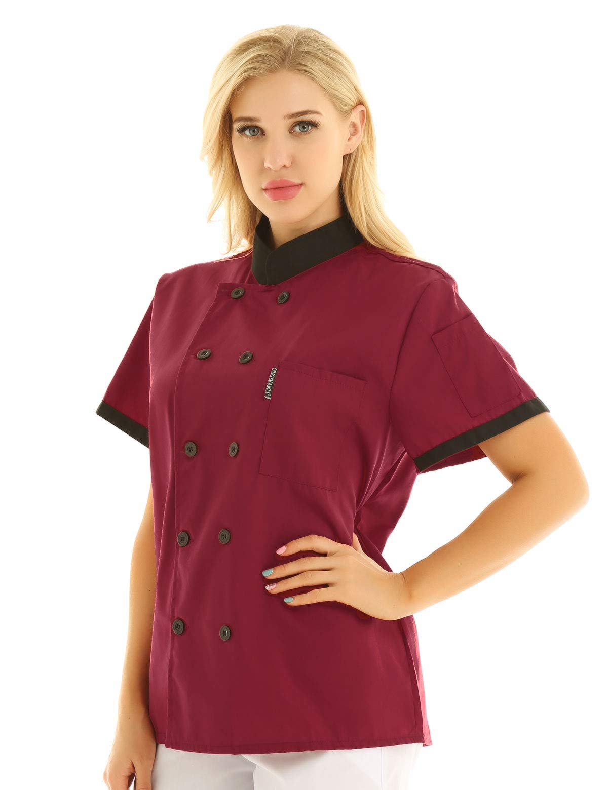 Professional Chef Coat for Men & Women - Short Sleeve Double-Breasted Kitchen Jacket for Restaurant, Catering & Cooking | Ideal for Chefs, Bakers & Culinary Students