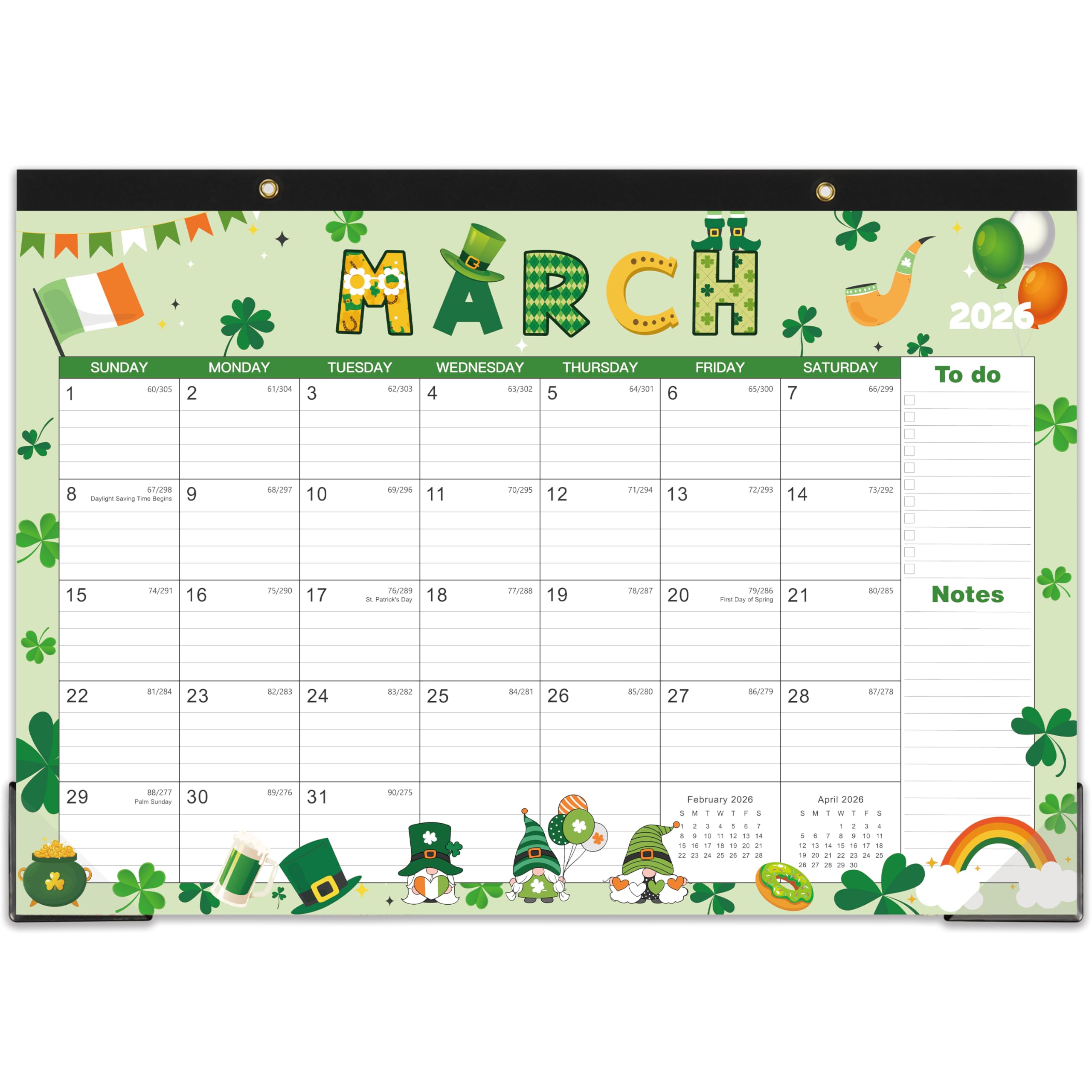 2025-2026 18-Month Desk Calendar | July 2025 - December 2026 | 17