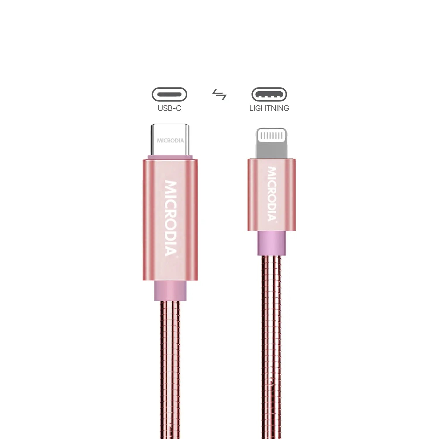 MICRODIA ExeCable™ Steel PD60W USB C to Lightning Fast Charging & Data Sync Cable - Compatible with iPhone 14/13/12/11/X/8 & iPad Pro/Air/Mini - Durable Nylon Braided for Home, Office & Travel Charging