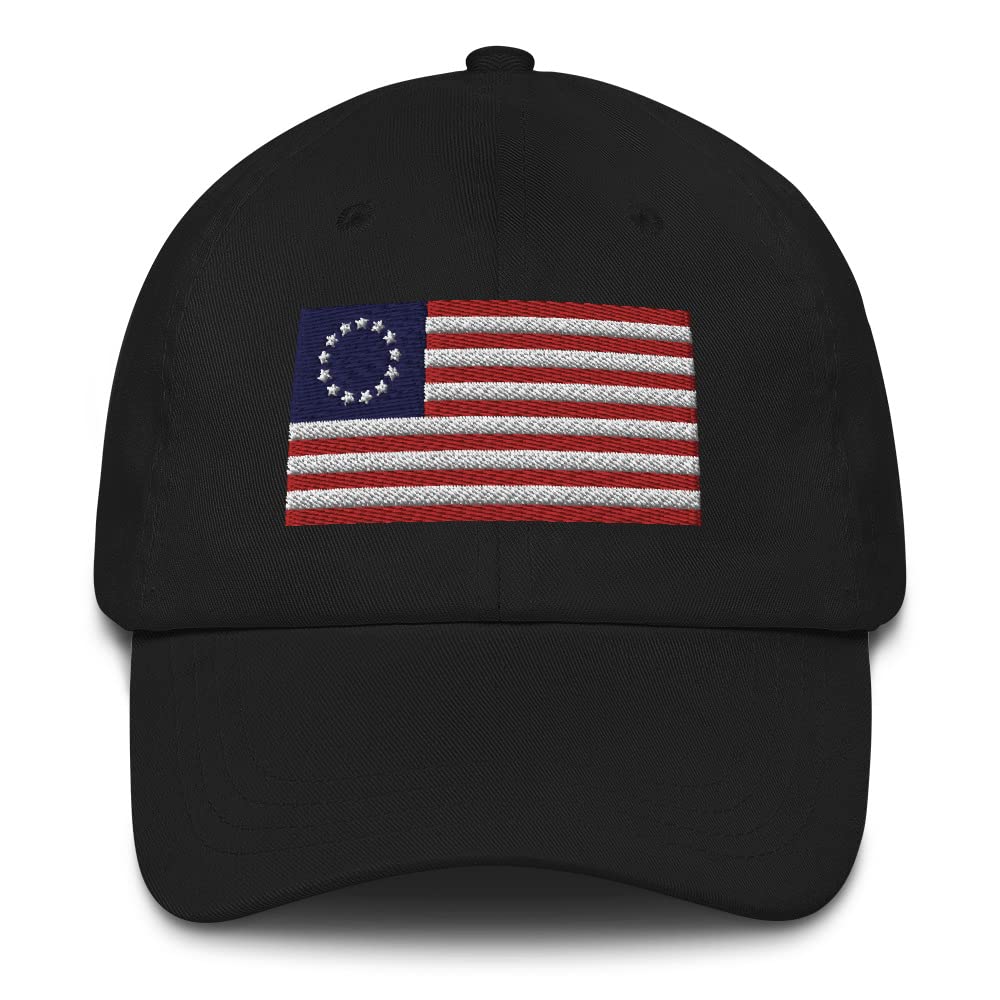 1776 American Flag Hat for Men - Patriotic Betsy Ross Dad Cap - Made in USA - Vintage Style Baseball Cap - Perfect for 4th of July, Memorial Day & Independence Day Celebrations