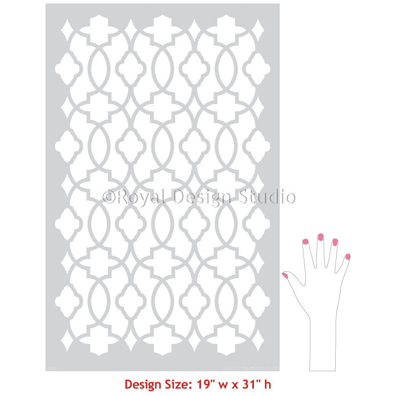Medina Trellis Wall Stencil - DIY Home Decor Stencil for Painting, Wall Art, and Creative Projects - Perfect for Bedrooms, Living Rooms, and Accent Walls