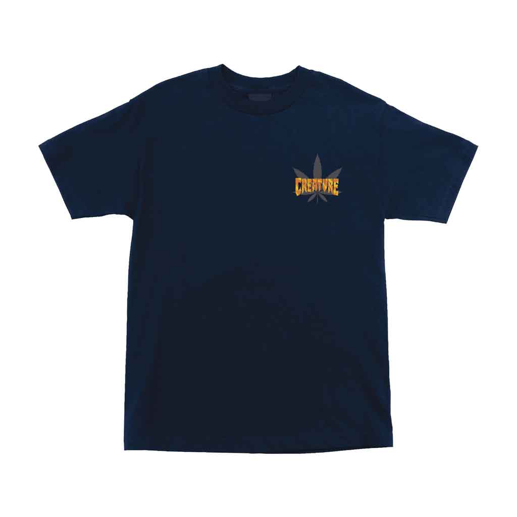 Creature Burnoutz Short Sleeve Tee - Navy Blue | Trendy Graphic T-Shirt for Casual Wear & Street Style