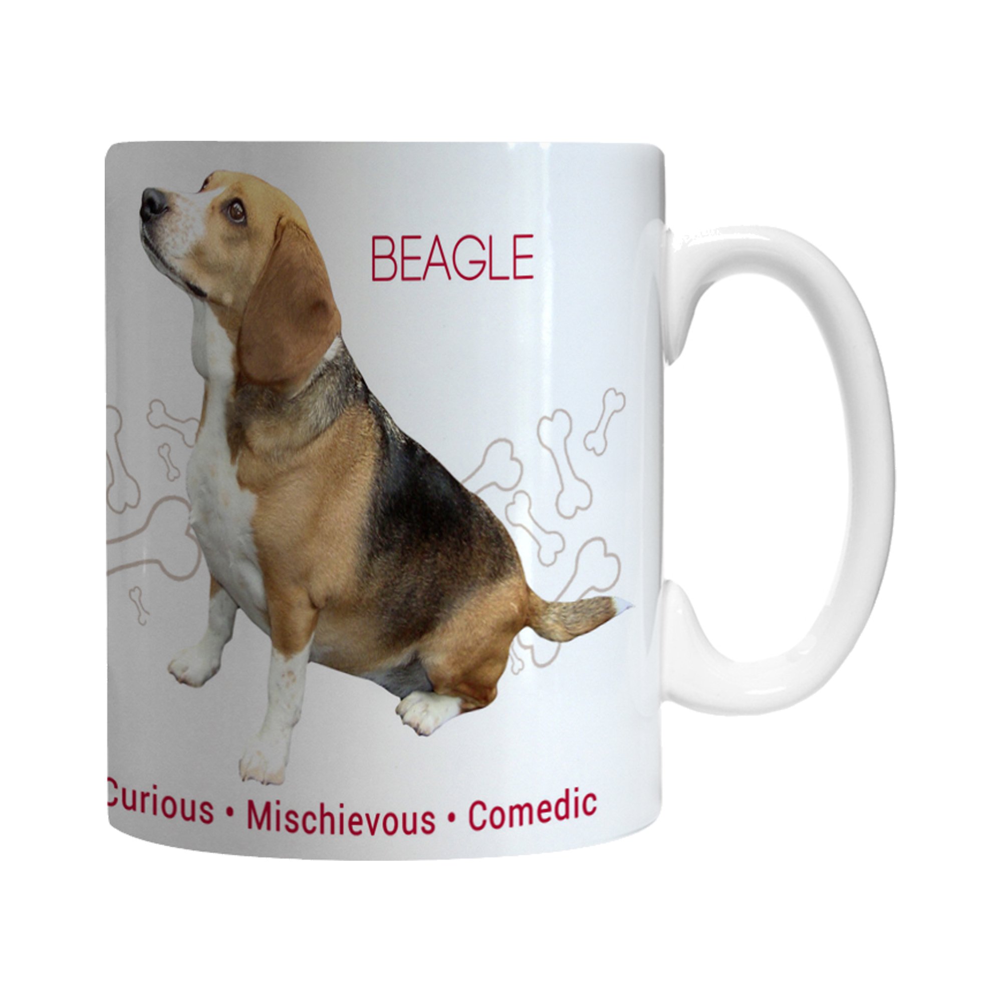 Boelter Brands Beagle Ceramic Coffee Mug - 11 oz Insulated Travel Cup for Hot & Cold Drinks - Perfect for Home, Office, Camping & Gifts