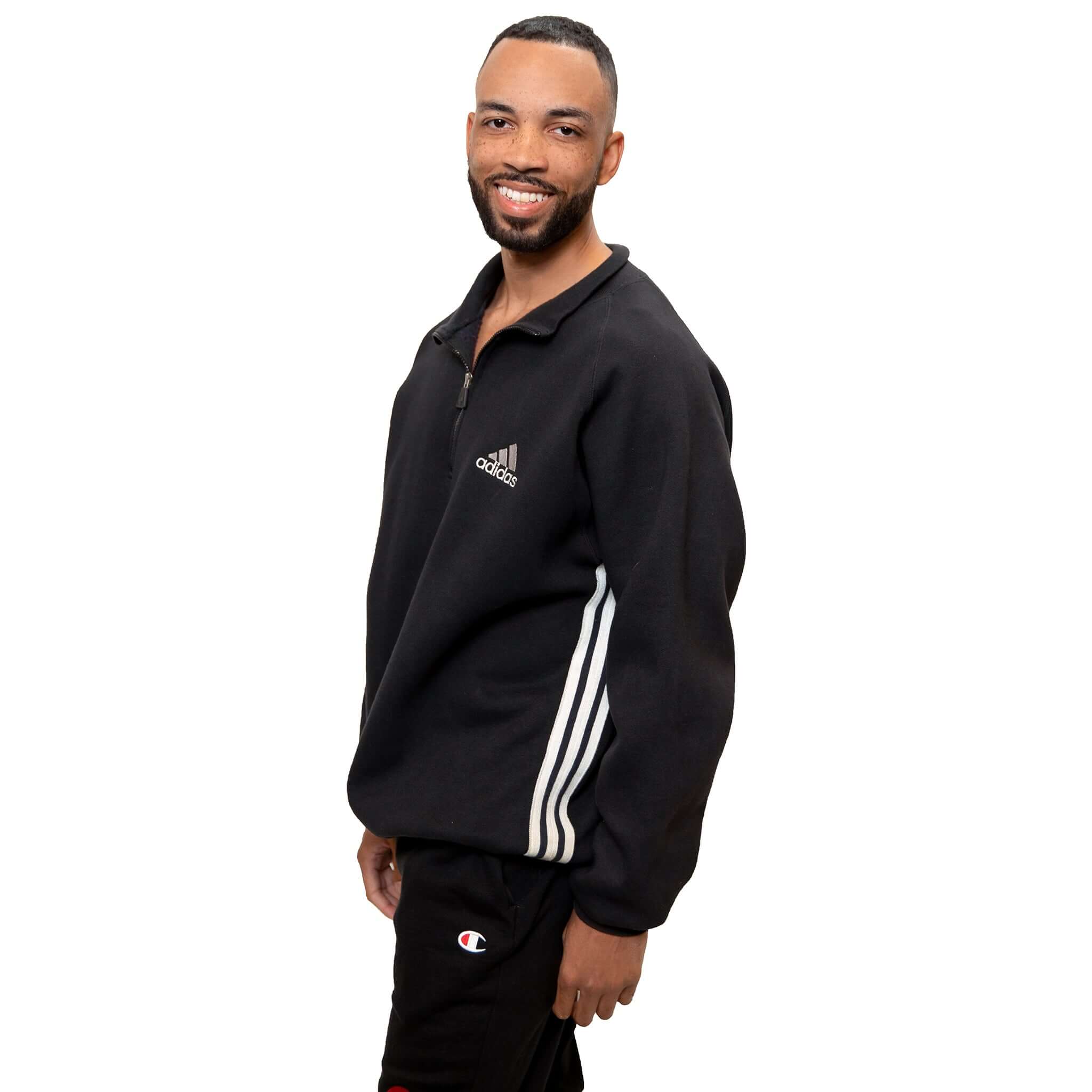 Vintage Adidas Sweatshirt Men's XL 100% Cotton Made in USA - Retro Athletic Wear for Casual & Street Style Fashion
