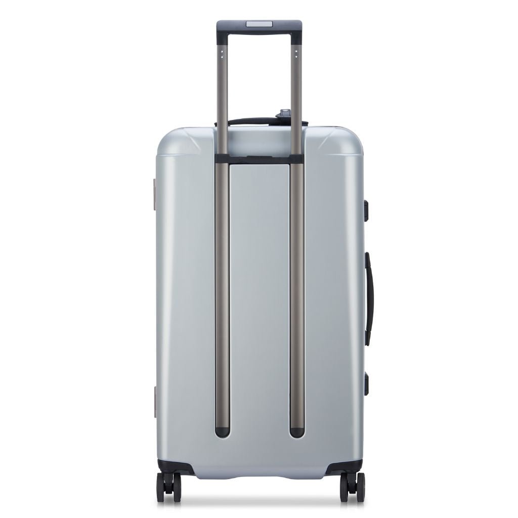 Peugeot Voyages 29-Inch Zipperless Hard Shell Suitcase - Silver | Lightweight Spinner Luggage for Travel, Business Trips & Vacation Packing