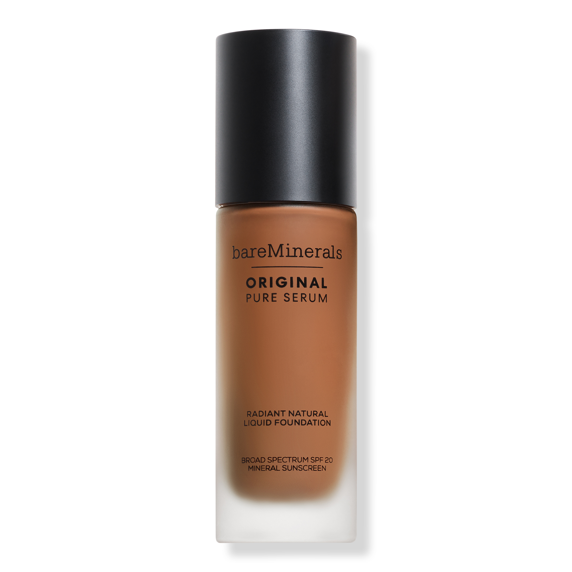 bareMinerals Original Pure Serum Radiant Natural Liquid Foundation SPF 20 - Lightweight Mineral Makeup for Flawless Coverage, Vegan & Cruelty-Free - Perfect for Daily Wear & Sensitive Skin