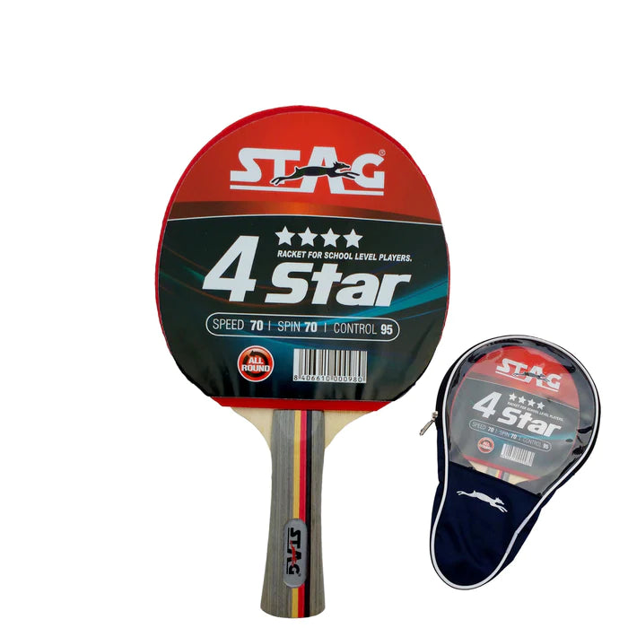 STAG 4-Star Professional Table Tennis Paddle - Premium Ping Pong Racket for Competitive Play & Training - Perfect for Home, Office & Club Tournaments