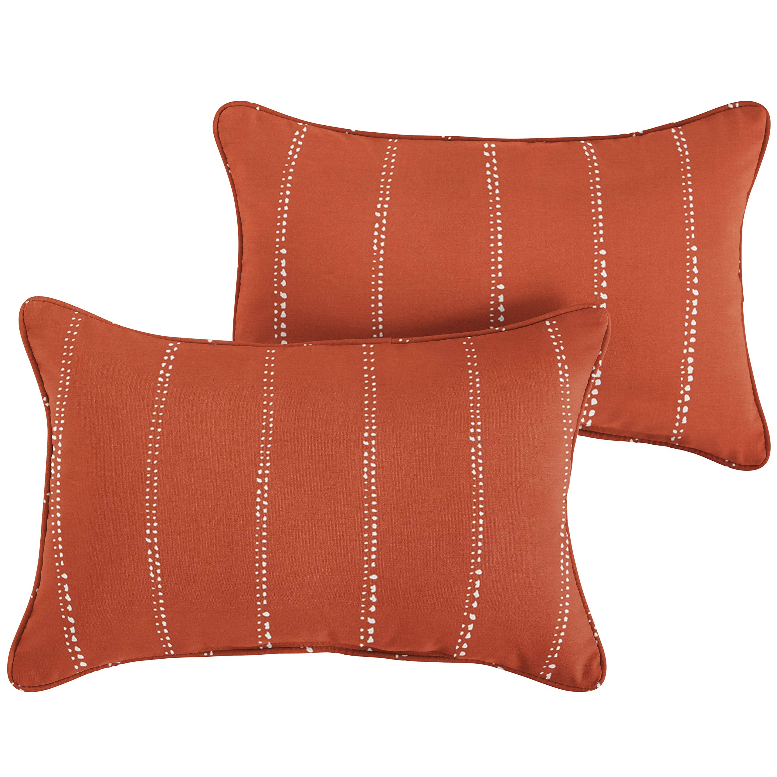 Sorra Home Lumbar Pillows with Corded Edges - Supportive Back Cushion for Sofa, Office Chair & Car Seat - Comfortable Lumbar Support Pillow for Home & Travel Use