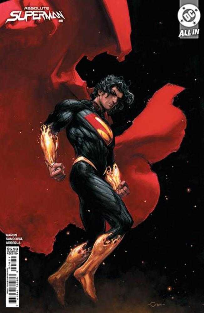 Absolute Superman #8 Cover B Clayton Crain Card Stock Variant - Limited Edition Collectible Comic Book for Display & Investment - Perfect for Superhero Fans, Comic Collectors & Home Decor