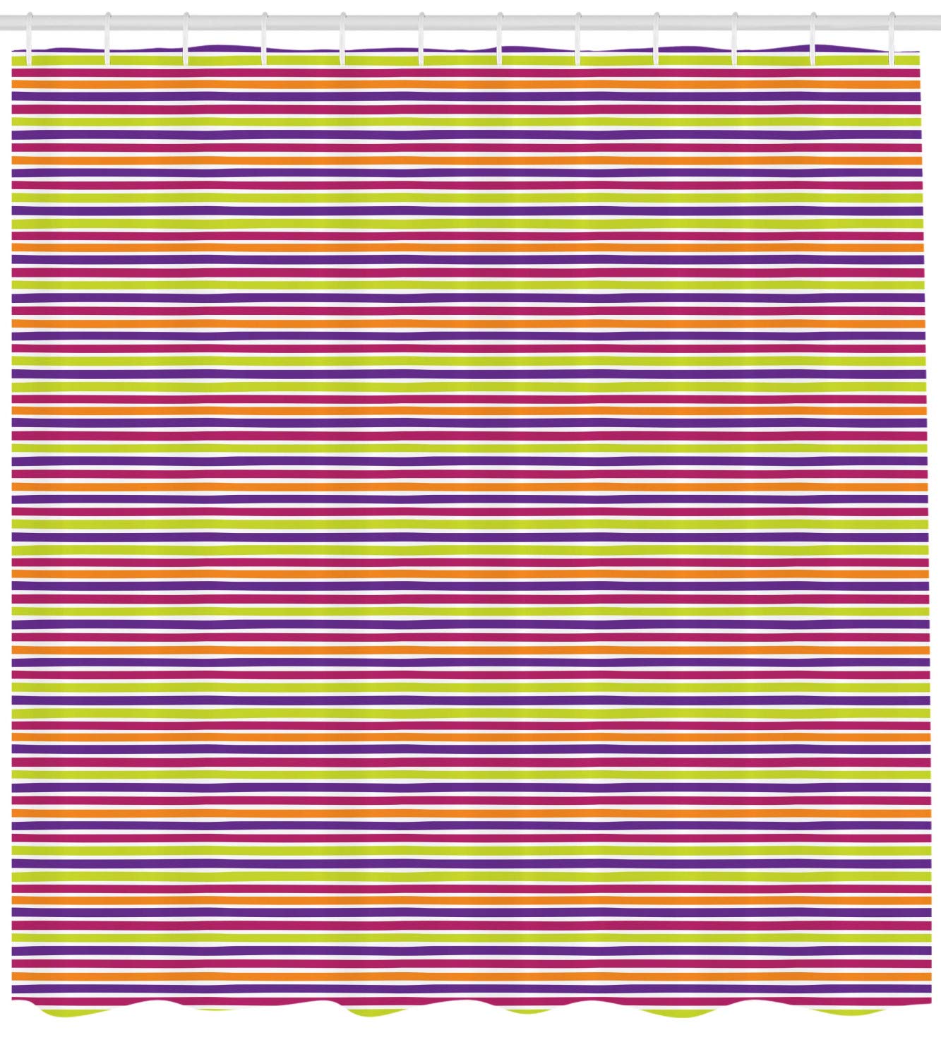 Ambesonne Abstract Shower Curtain - Hand-Drawn Colorful Stripes Design, 69x75 Inch Waterproof Fabric Bathroom Decor with Hooks | Modern Art Bathroom Upgrade for Home, Apartment & Dorm