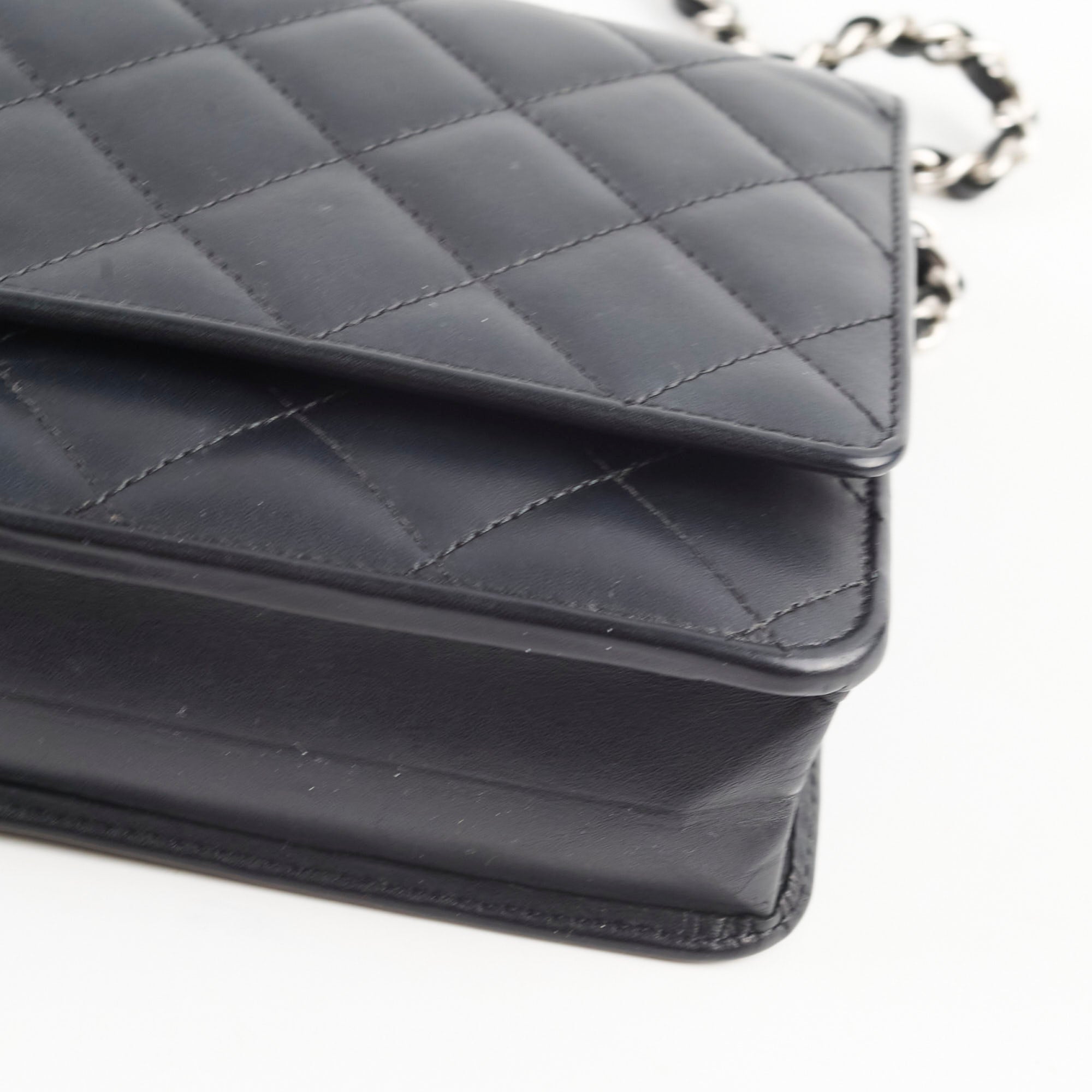 Chanel CC Cambon Wallet on Chain WOC Black Leather Crossbody Bag for Women | Luxury Designer Handbag for Evening Parties & Daily Use