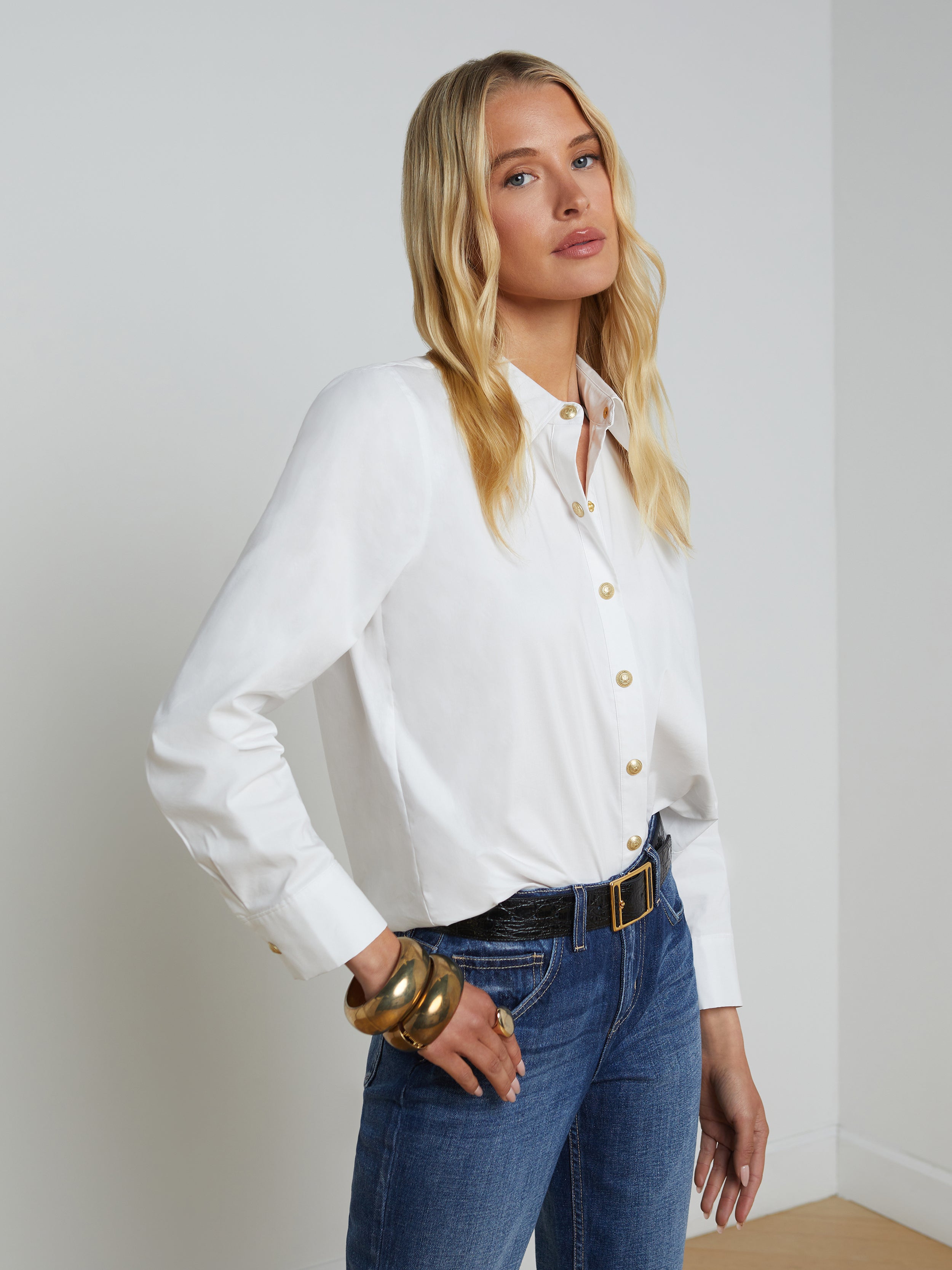 Ellery Women's Classic Button Down Shirt - Stylish Casual & Office Wear - Perfect for Work, Dates & Everyday Outfits