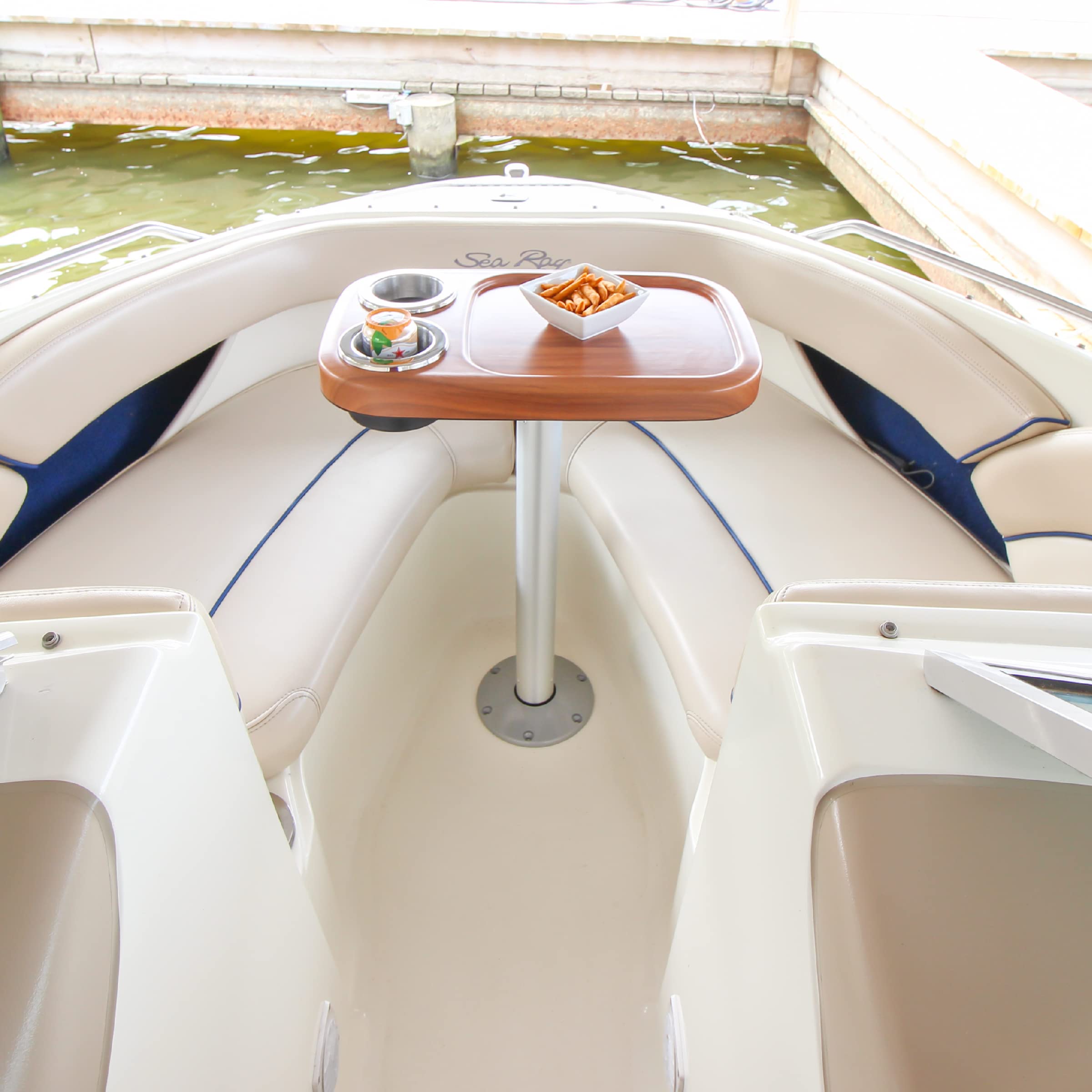 Manufacturers' Select ITC Marine Cocktail Boat Table Leg Set - Premium Pontoon Accessories & Marine Pedestal Table for Boats | Perfect for Outdoor Entertaining, Deck Parties & Nautical Decor
