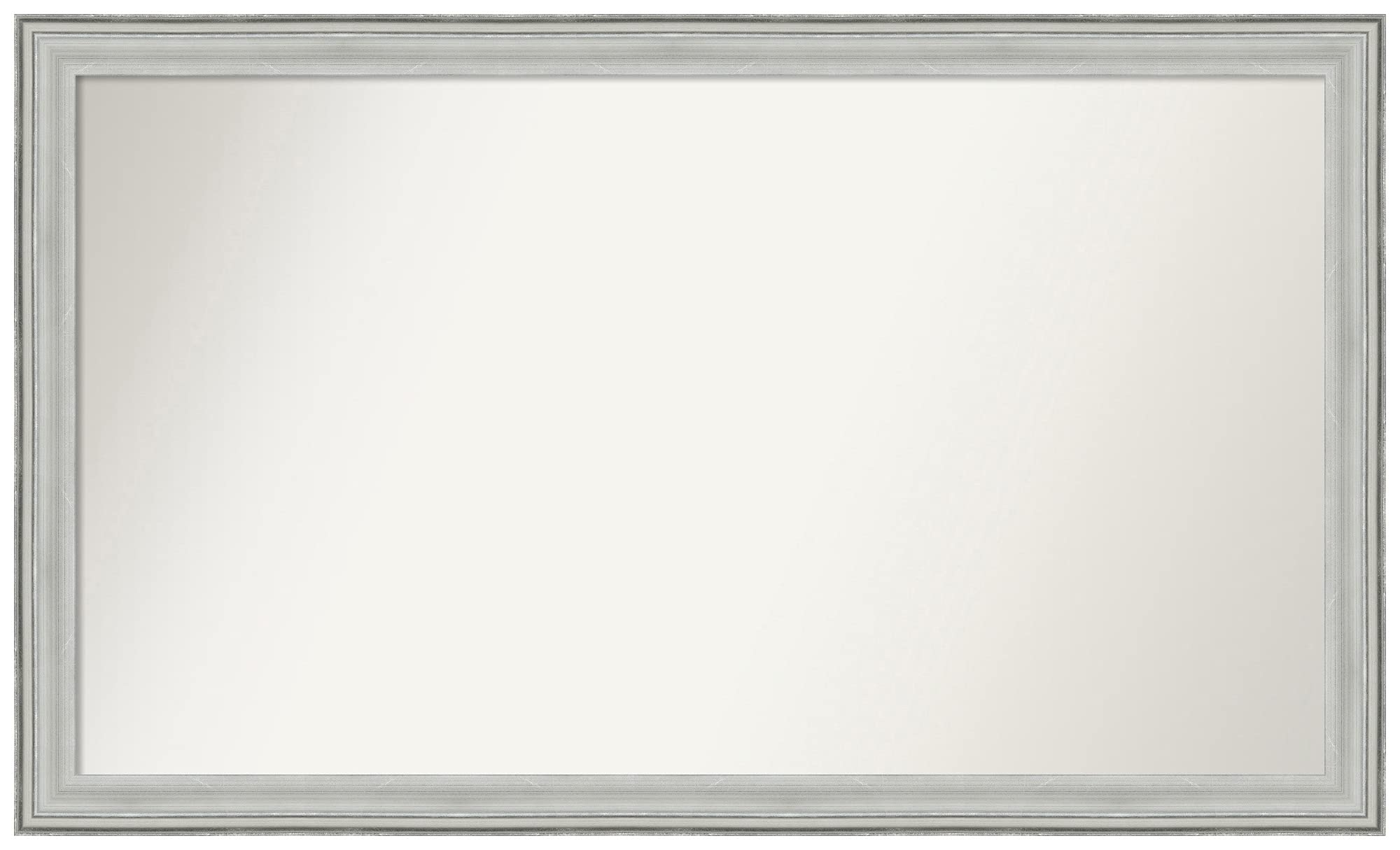 Amanti Art Non-Beveled Custom Wall Mirror 24x40 Inches - Bel Volto Silver Frame - Bathroom, Living Room, Bedroom Decor - Various Custom Sizes Available
