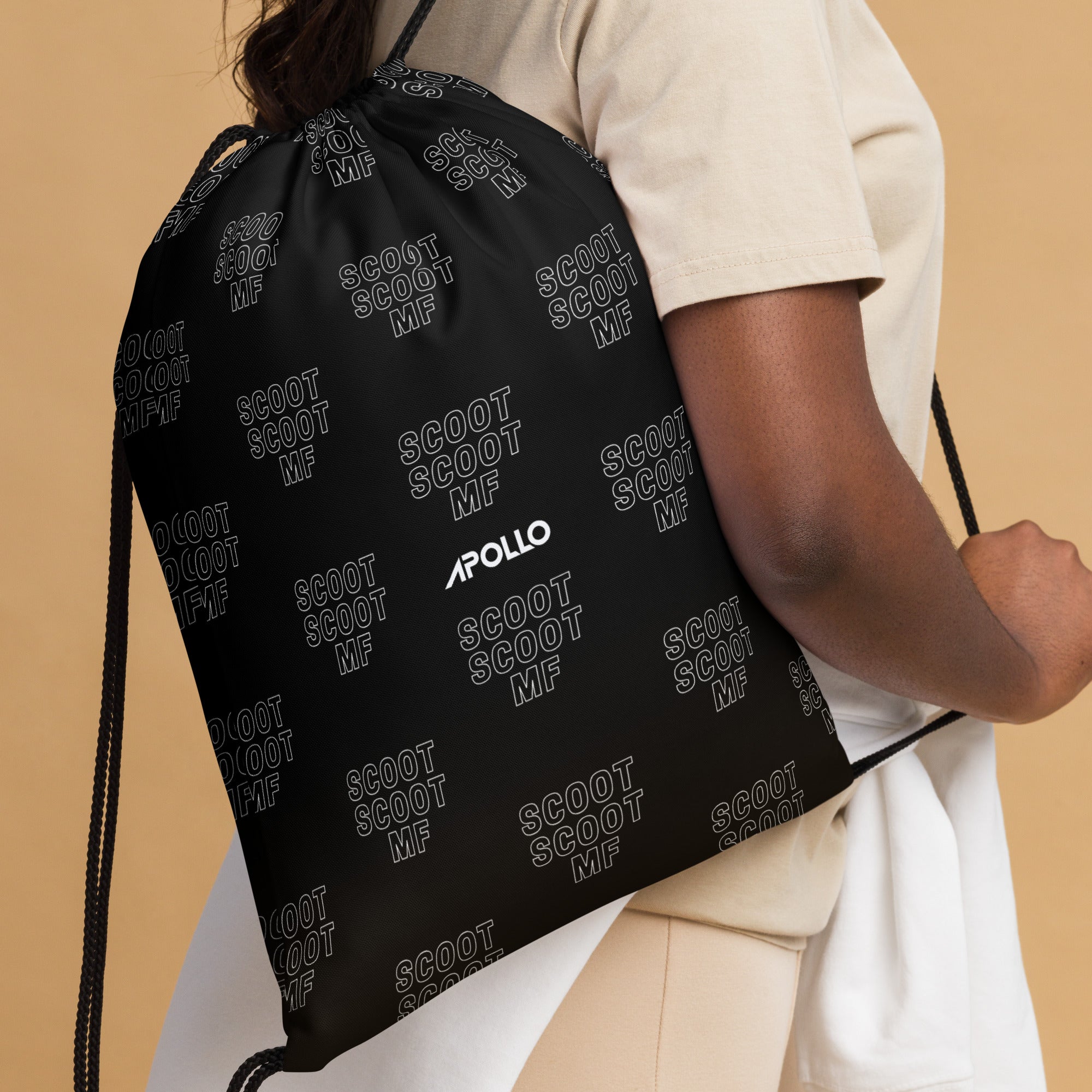 Scoot Scoot MF Drawstring Bag - Lightweight & Durable Backpack for School, Gym, Travel & Outdoor Activities