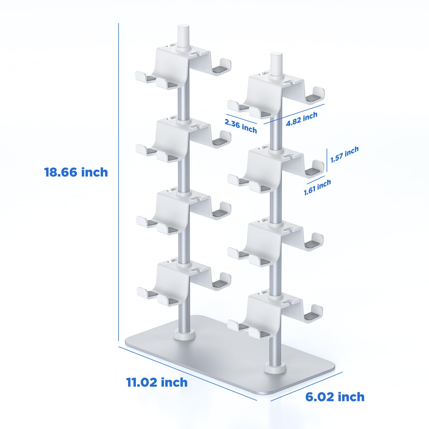 Premium Gaming Controller Holder Stand for PS5, PS4, Nintendo Switch & Xbox - 16 Controller Capacity with Aluminum Base & Headset Stand - Perfect for Game Room Organization & Multiplayer Gaming Sessions