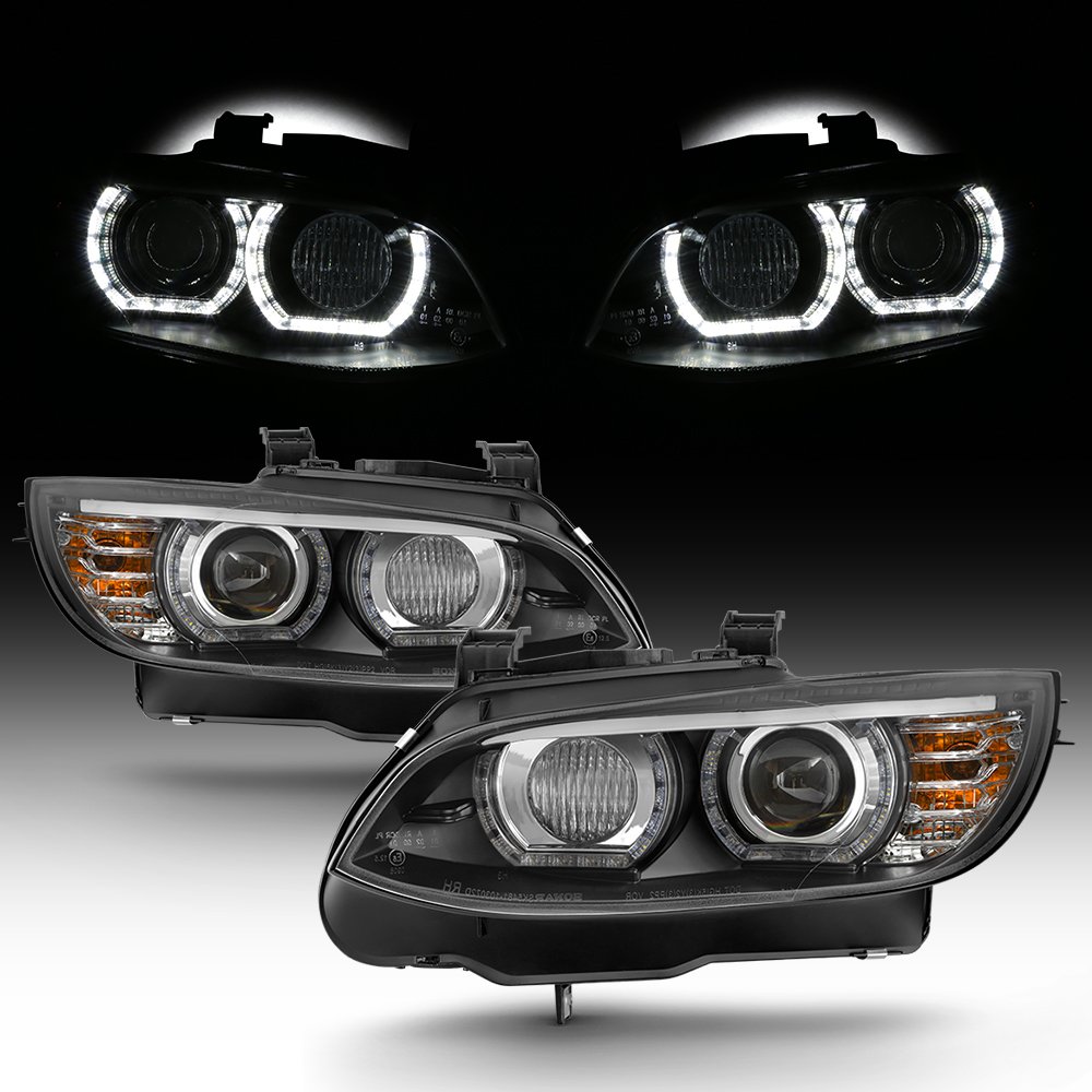 AKKON LED Projector Headlights for BMW 3-Series E92 E93 335i 328i - HID Xenon Style for Night Driving