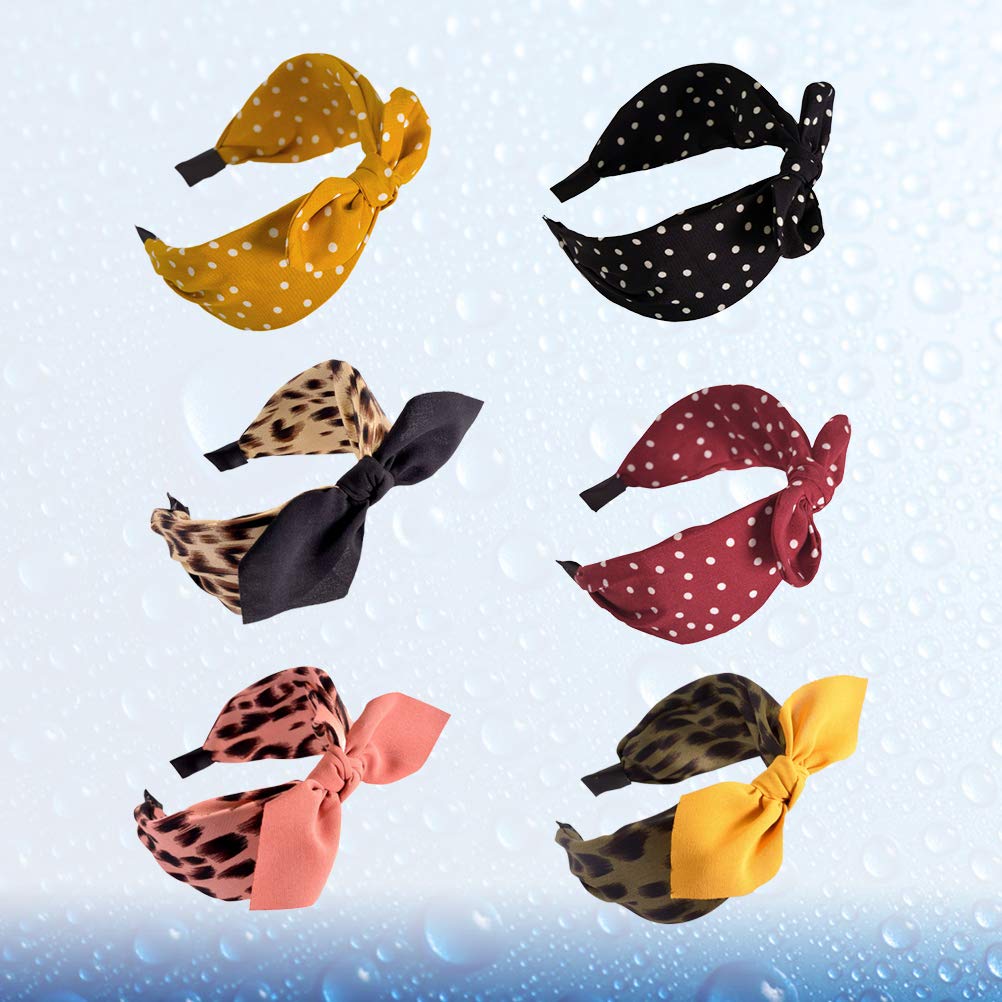 6Pcs Women's Fashion Headbands Set - Soft Hair Bandanas, Bowknot Headwraps & Hair Hoops for Women - Perfect for Workouts, Yoga, Running, and Everyday Styling
