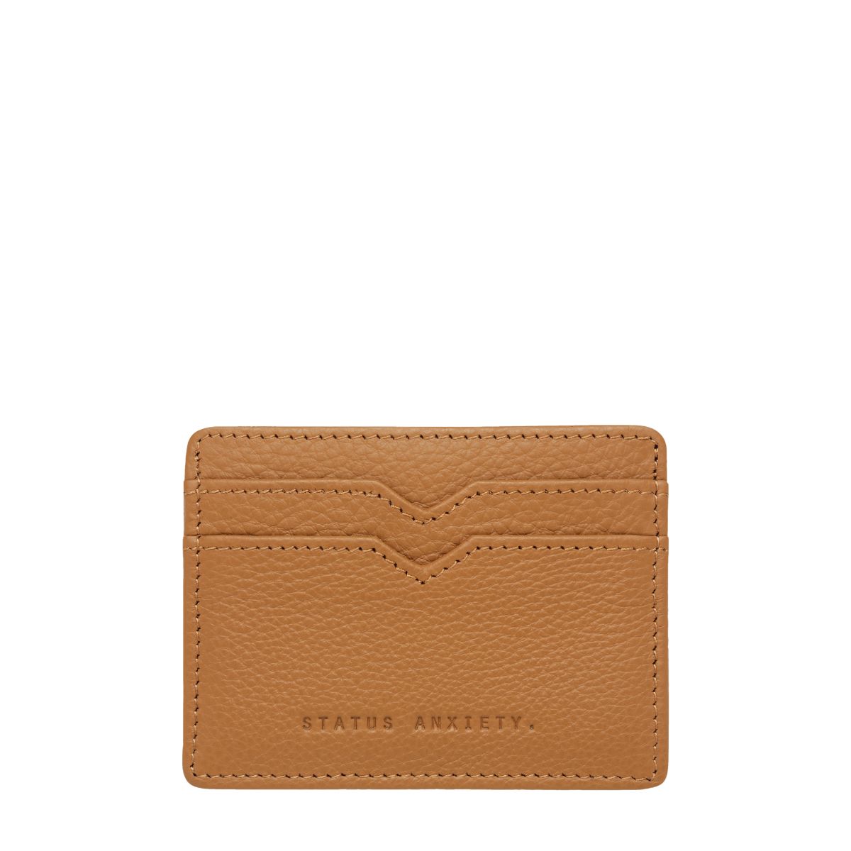 STATUS ANXIETY Together For Now Genuine Leather Card Holder - Slim RFID Blocking Wallet for Men & Women | Perfect for Everyday Use, Travel, and Minimalist Lifestyle