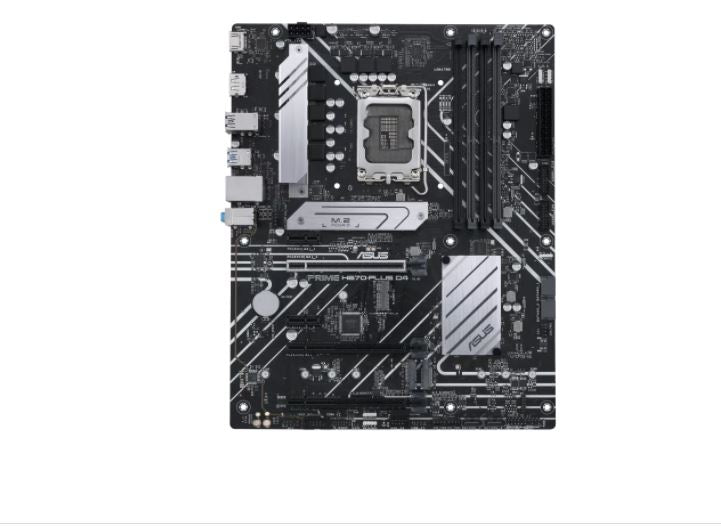 ASUS PRIME H670-PLUS D4 ATX Motherboard - LGA 1700 Socket, Supports 12th Gen Intel Core i9/i7/i5/i3 CPUs, DDR4 RAM, PCIe 4.0, Dual M.2 - Perfect for Gaming PC Builds, Workstations & Content Creation