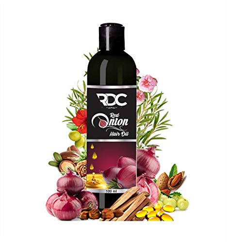 RDC Red Onion Hair Oil 200ml - Anti Hair Loss & Hair Growth Treatment with Black Seed, Curry Leaf, Hibiscus, Bhringraj & 29+ Natural Oils | Best Anti Hair Fall Solution for Thicker, Stronger Hair | Perfect for Daily Scalp Massage & Hair Care Routine