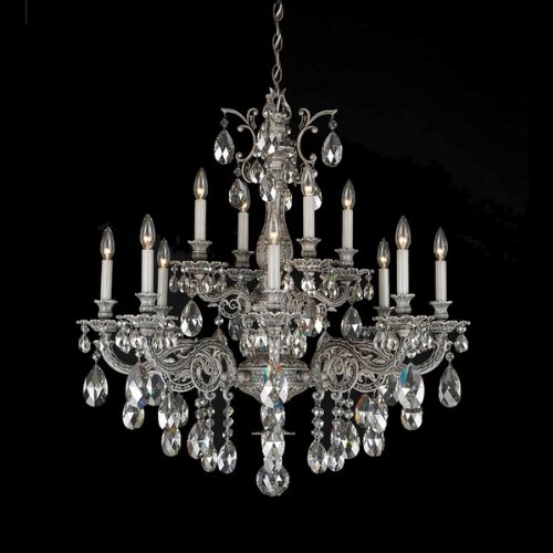 Milano 12-Light Crystal Chandelier in Midnight Gold - Elegant Dining Room Lighting Fixture for Modern Home Decor