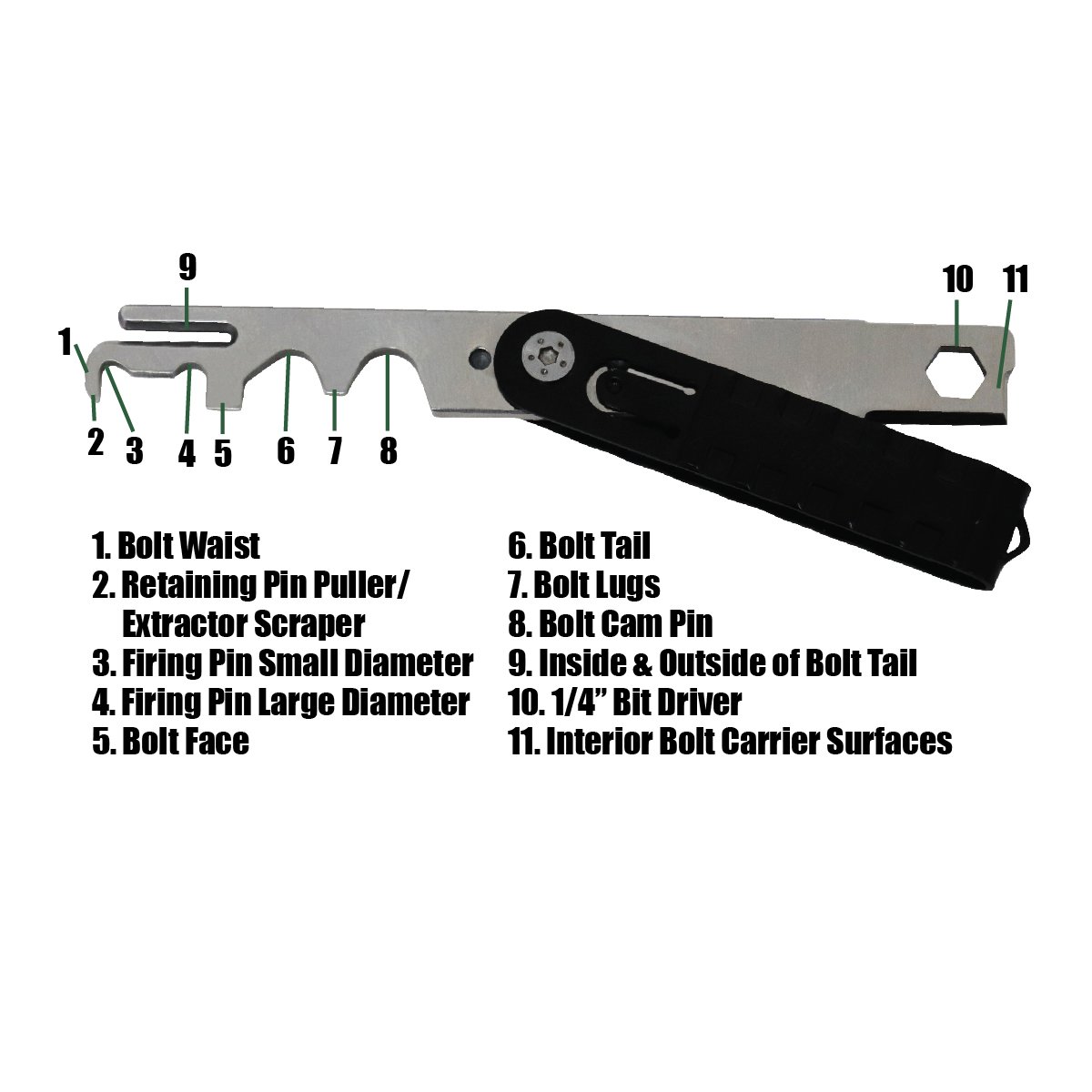 Premium Carbon Multi-Scraper Tool for AR-15 Bolt Carrier Cleaning - Perfect for Firing Pin, Carrier & Cam Pin Maintenance - .223/5.56 MSR Compatible - Essential Gunsmithing Kit for Firearm Rebuild & Care - Ideal for Range Days & Home Armory Maintenance