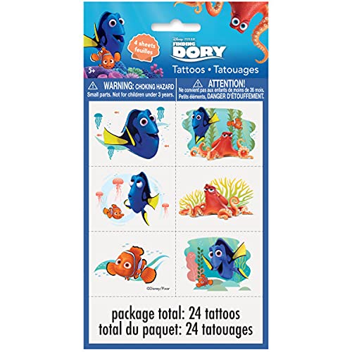 Finding Dory & Nemo Party Supplies Set - 20pc Favor Bundle with Loot Bags, Pencils, Bracelets & Temporary Tattoos | Perfect for Kids Birthday Parties, Ocean Theme Events & Disney Movie Celebrations