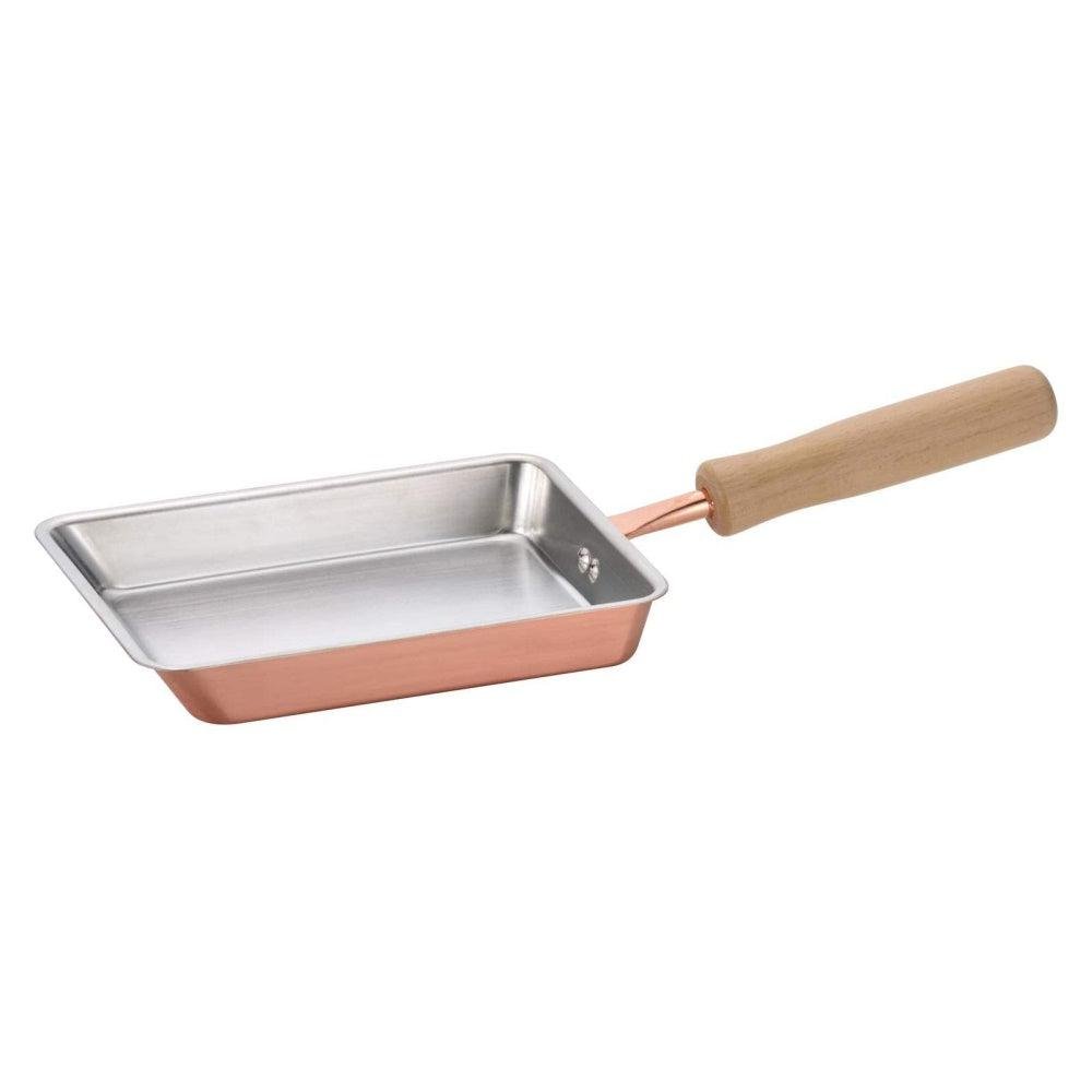 Premium Chitose Copper Tamagoyaki Pan - 12x18cm Rectangular Japanese Omelette Frying Pan for Perfect Rolled Eggs - Ideal for Home Cooking, Breakfast & Bento Box Preparation