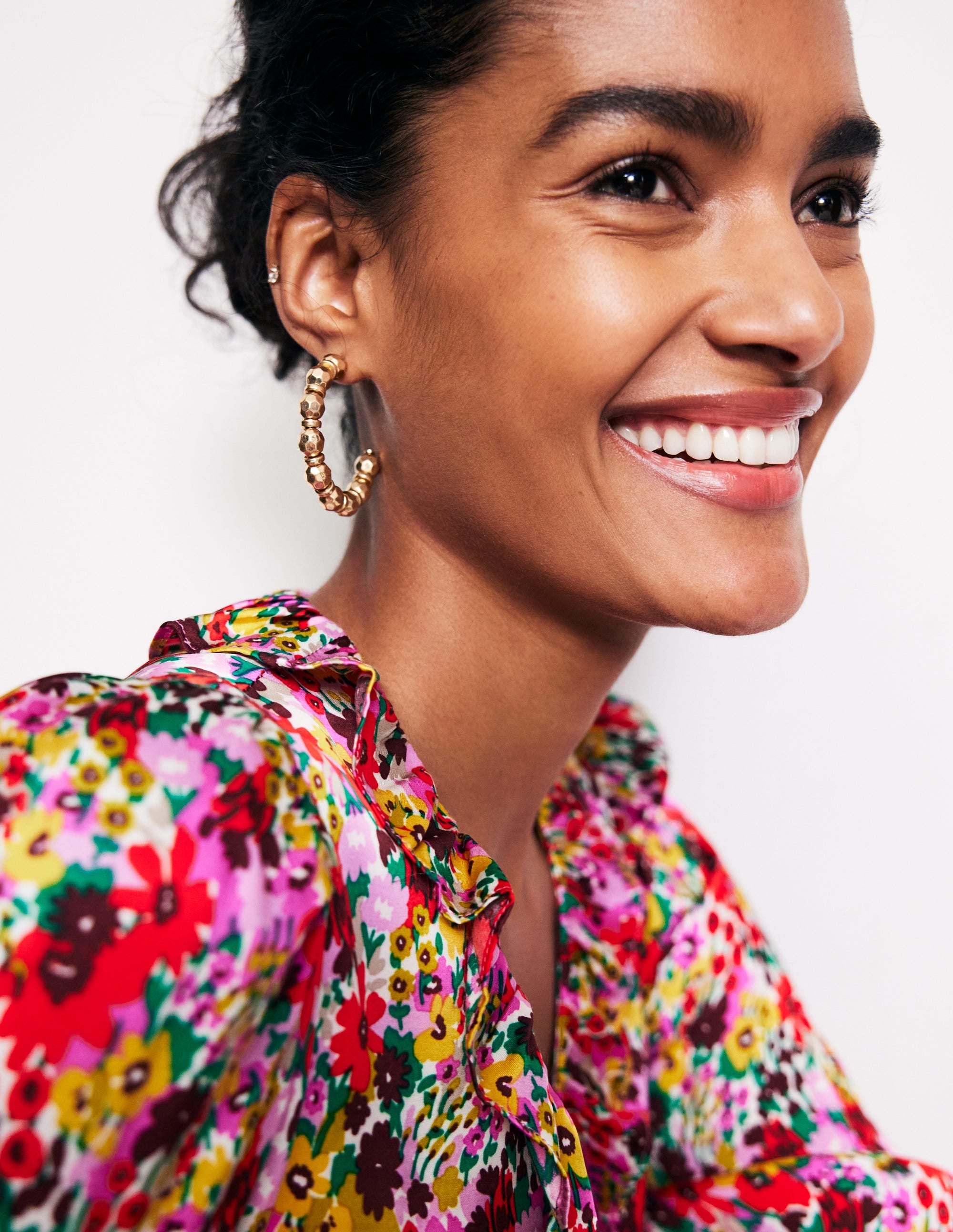 Gold Ball Hoop Earrings for Women - Trendy Dainty Circle Stud Earrings for Everyday Wear, Party & Date Night