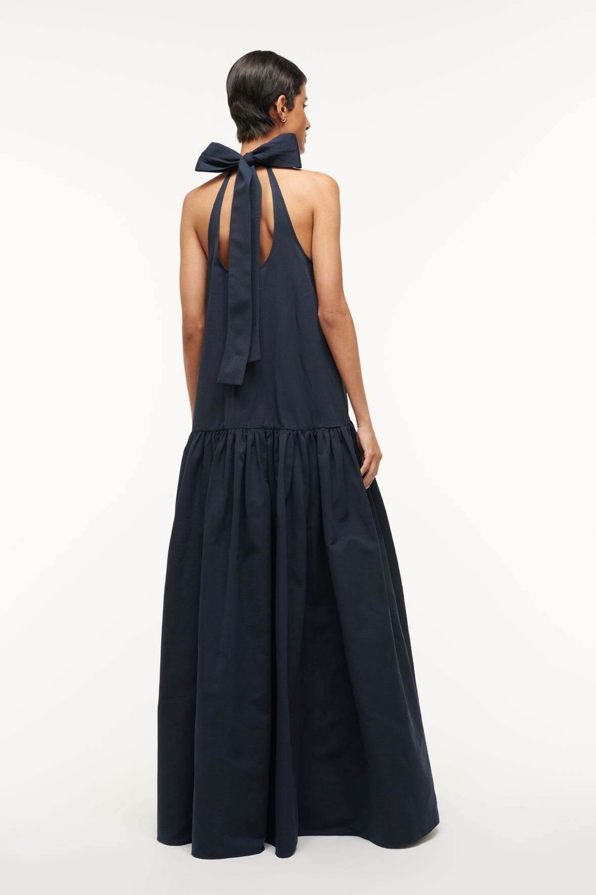 Maxi Marlowe Dress for Women - Navy Blue Long Flowy Summer Dress - Perfect for Beach, Vacation, and Casual Outings