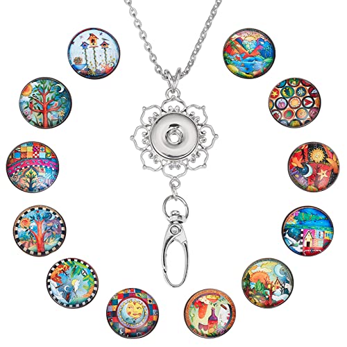 1+12 Harvest Themed Button Lanyard
