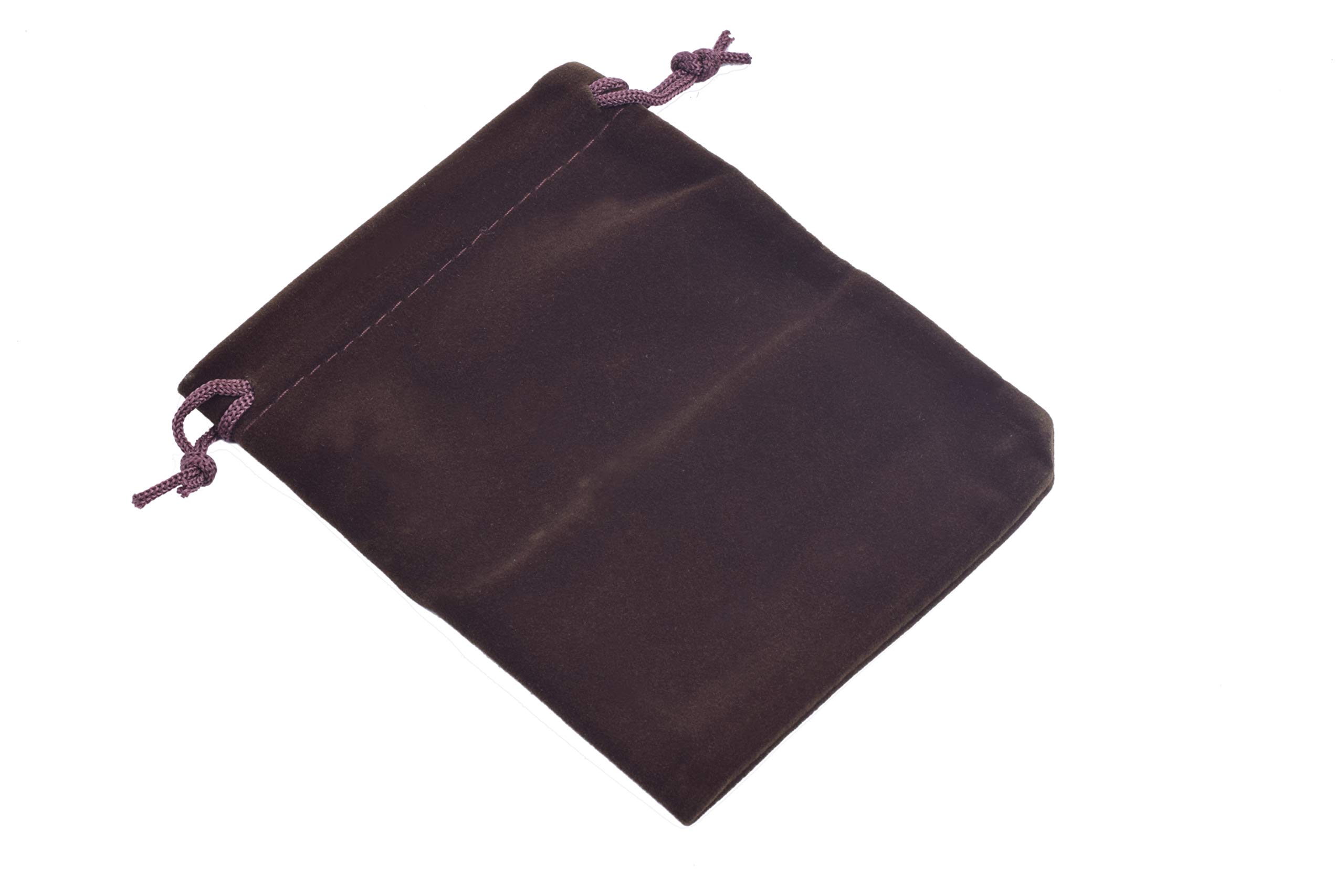 Sansam 50pcs Small Brown Velvet Drawstring Bags for Jewelry Storage, Wedding Favors, Party Gifts, Candy Bags - 2.8x3.6 Inch - Perfect for Bridal Shower, Birthday Party & Holiday Treats