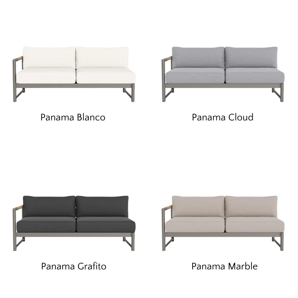 Breeze XL Outdoor 2-Seat Patio Sofa with Left Armrest - Perfect for Backyard, Garden, and Poolside Relaxation