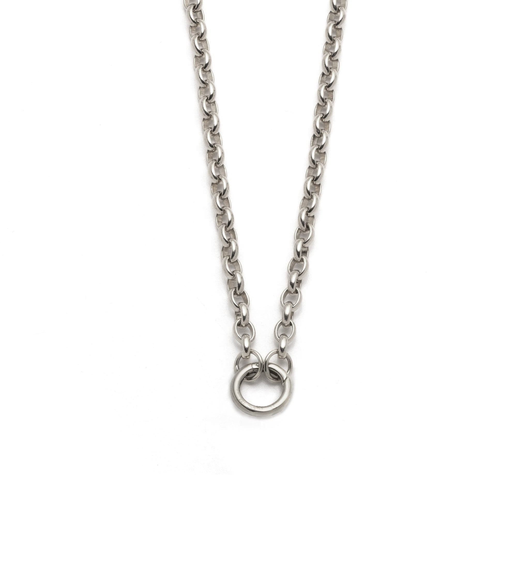 Heavy Open Belcher Chain Necklace for Men - Stainless Steel Punk Rock Gothic Jewelry - Perfect for Concerts, Parties, and Edgy Fashion Styles