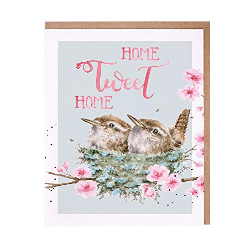 Wrendale Designs Party Animals Greeting Card - Home Tweet Home | Funny Bird House Card for Birthdays, Housewarming & Special Occasions | Perfect for Animal Lovers & Home Decor