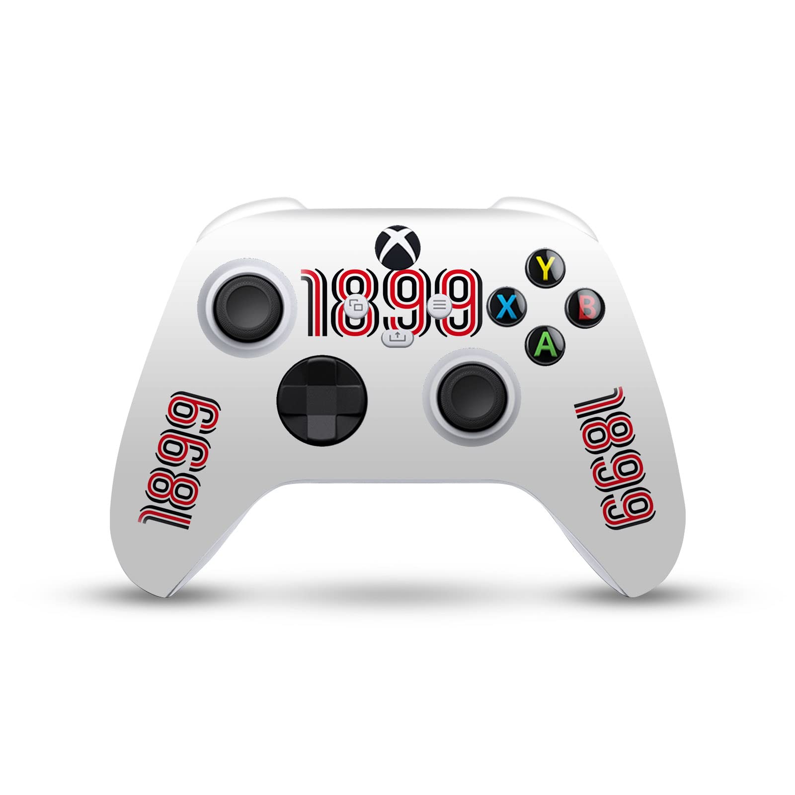 Officially Licensed AC Milan 1899 Art Matte Vinyl Sticker Skin Decal for Xbox Series X/S Controller - Gaming Accessories for Soccer Fans & Video Game Enthusiasts - Perfect for Customizing Your Xbox Controller and Showing Team Spirit During Gameplay