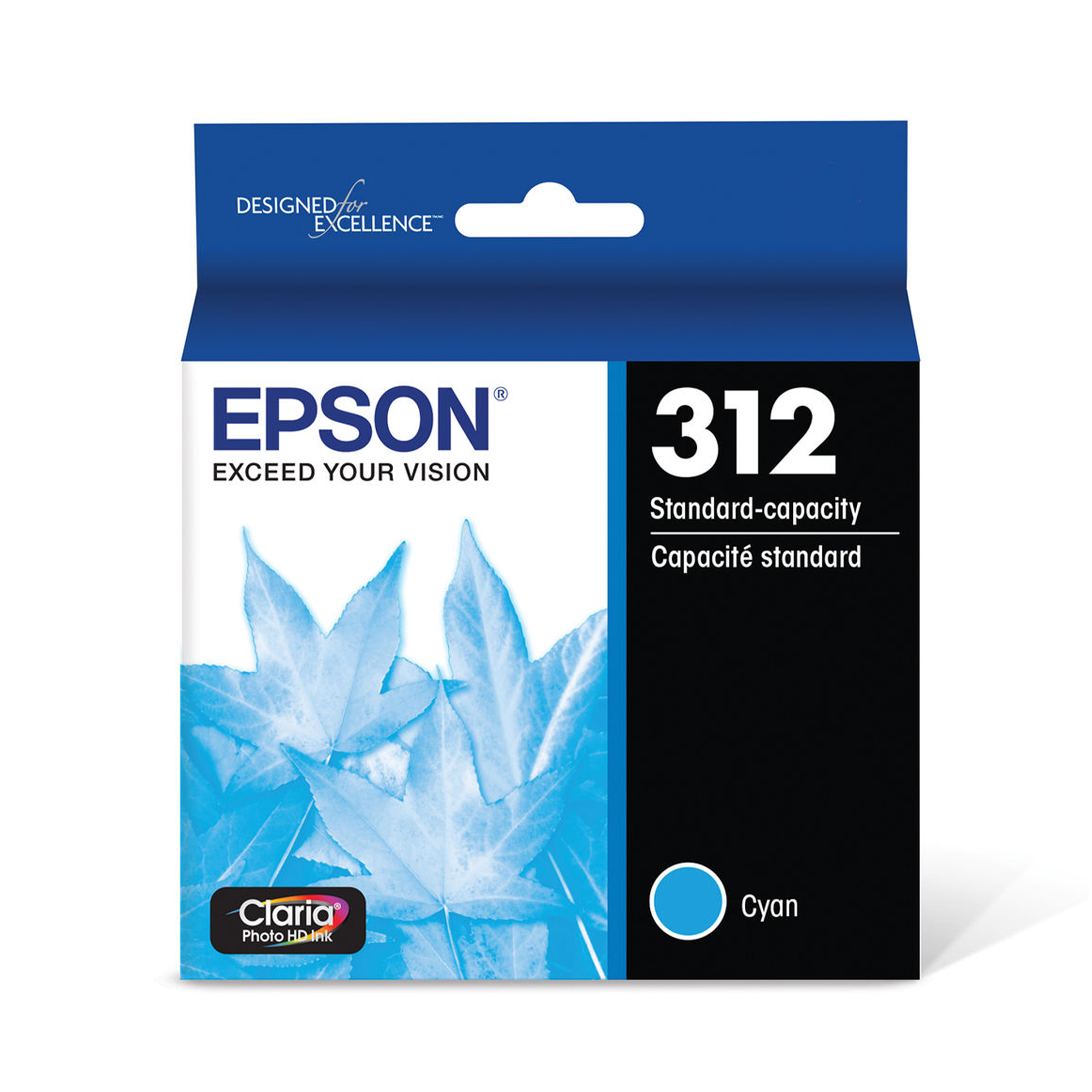 Epson 312 Claria Photo HD Cyan Ink Cartridge - Compatible with Select Expression Printers | High-Quality Photo Printing for Home & Office Use