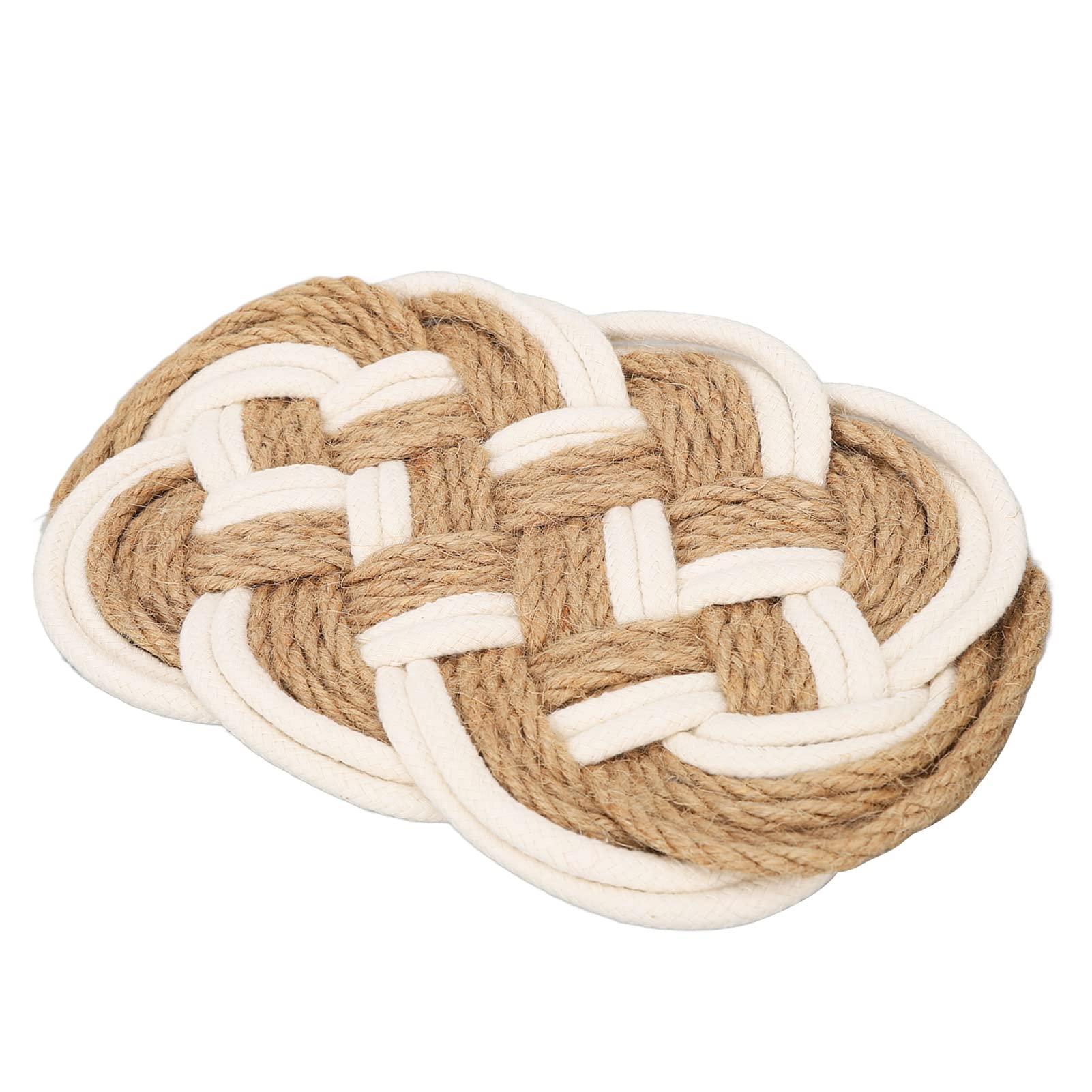 Premium Woven Coasters Set of 6 - Heat Resistant Drink Mats for Hot & Cold Beverages - Protect Your Table from Stains & Scratches - Perfect for Coffee, Wine, Dining & Home Decor