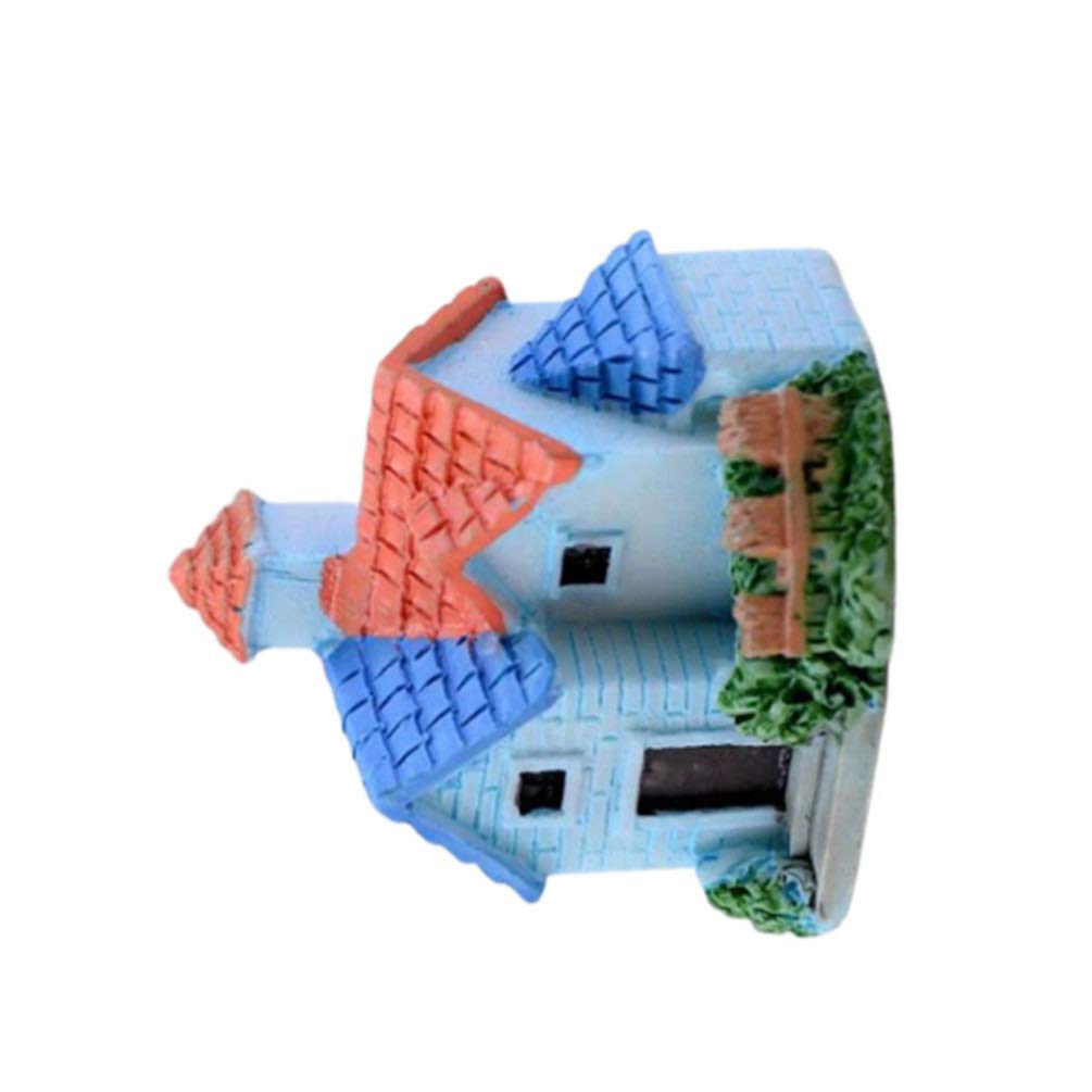 Miniature Landscape Decor - Mini House Floral Terrarium Accessories, Micro Landscape Model Figurines for Home, Office, Car & Succulent Plant Displays | Perfect for DIY Crafts, Fairy Gardens, and Tabletop Displays