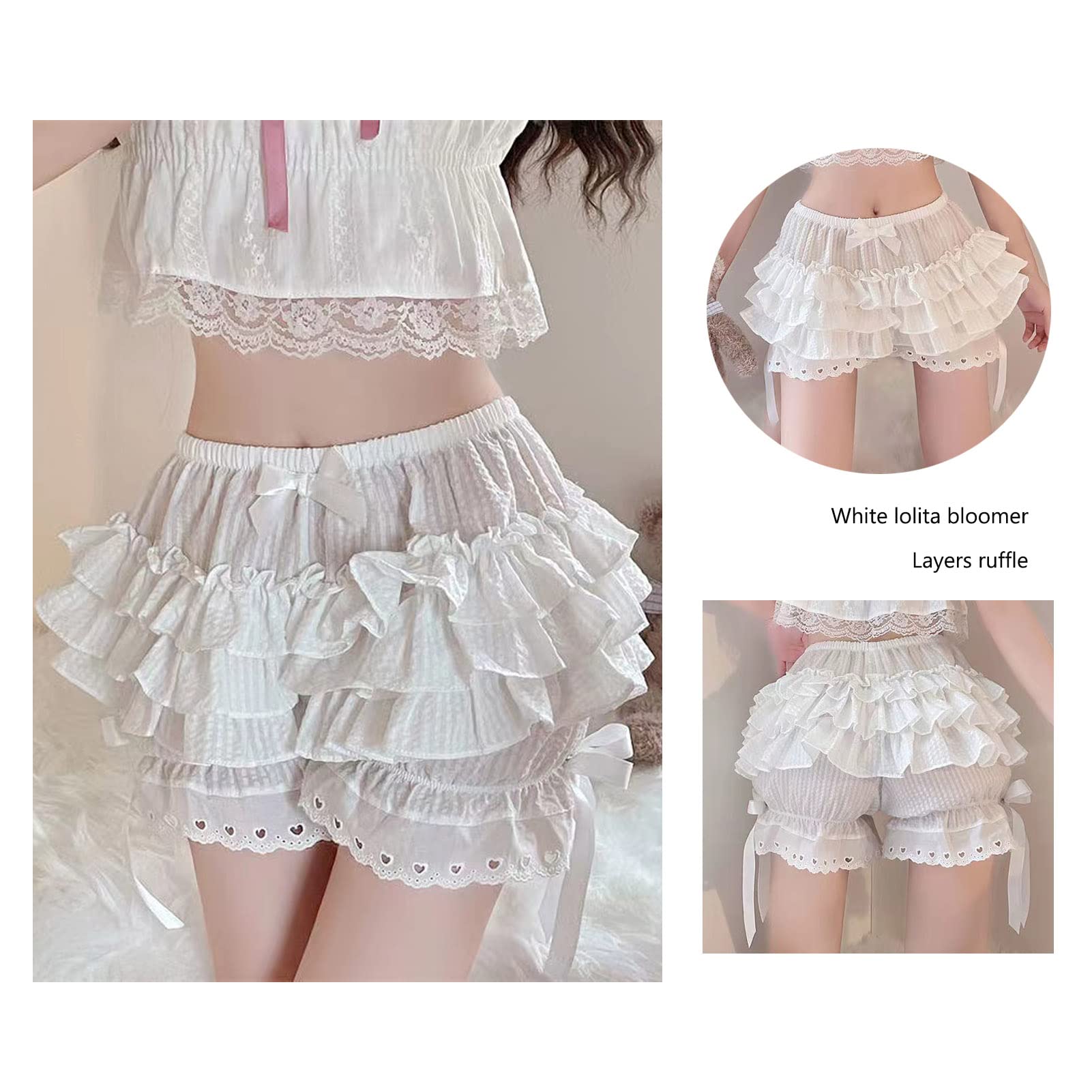 Women's Lolita Bloomers - Plush Ruffled Pumpkin Pants Shorts for Cosplay, Gothic Fashion & Kawaii Outfits