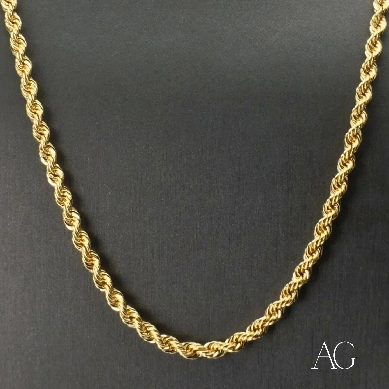 18K Gold Rope Chain Necklace for Women & Men - Timeless Luxury Jewelry Gift for Anniversary, Birthday & Special Occasions - Perfect for Layering, Everyday Wear & Formal Events