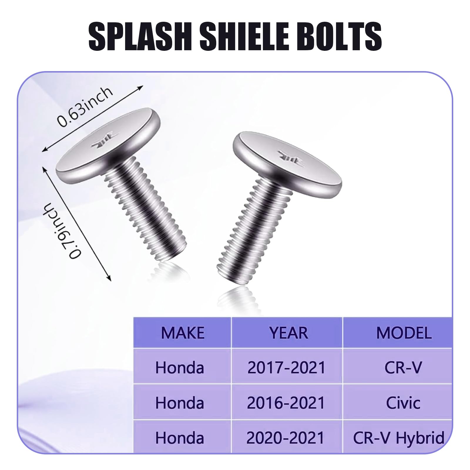 8 Pack Durable Metal Car Engine Cover Pins - Replacement Fasteners for Honda Accord Civic CR-V (Silver) | OEM 90674-TY2-A01 90105-TBA-A00 Compatible | Easy Installation Tool Included | Perfect for Engine Maintenance & DIY Auto Repairs